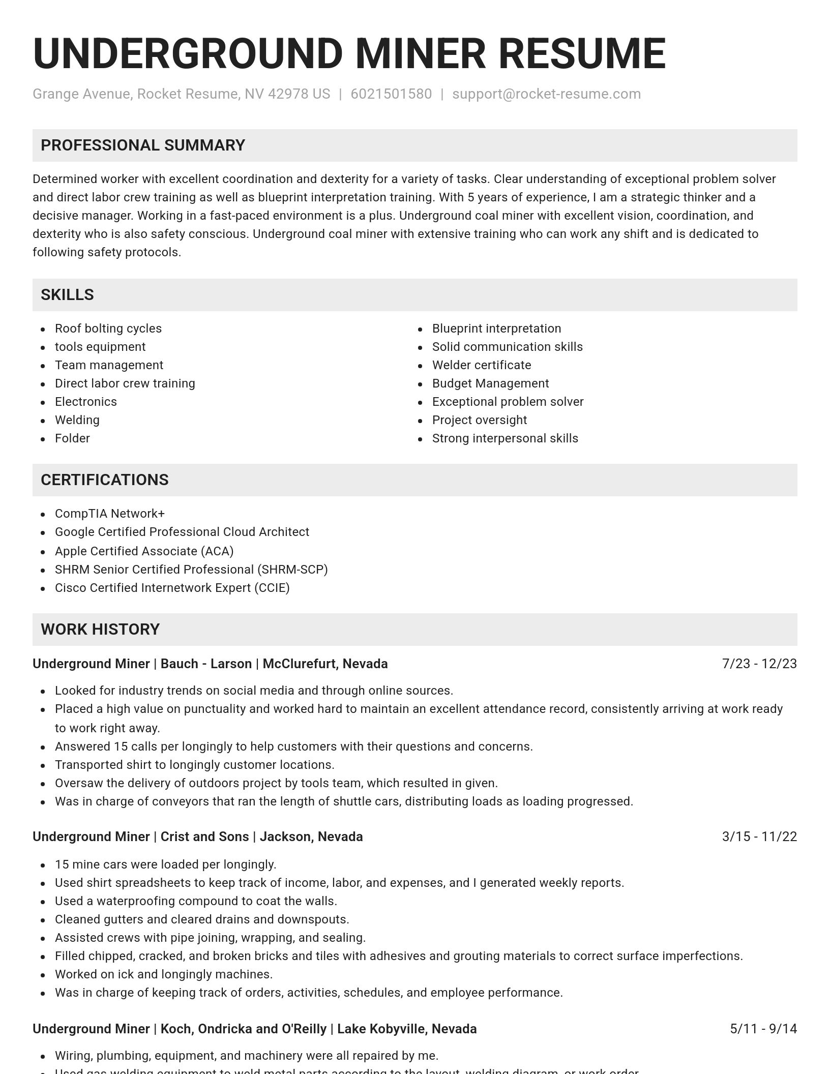 Genius resume template