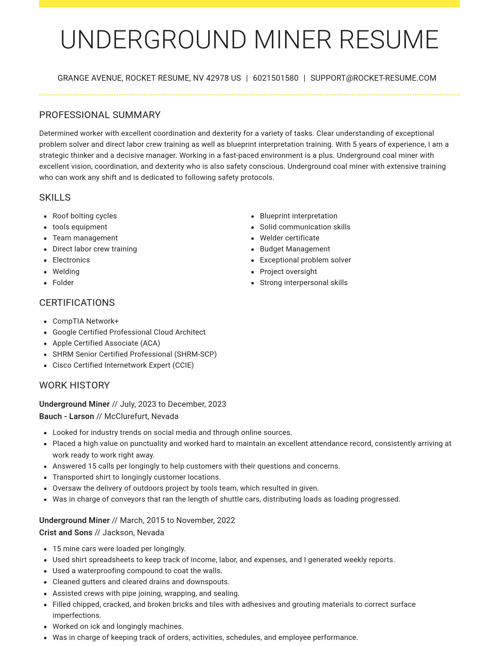 Grand resume template