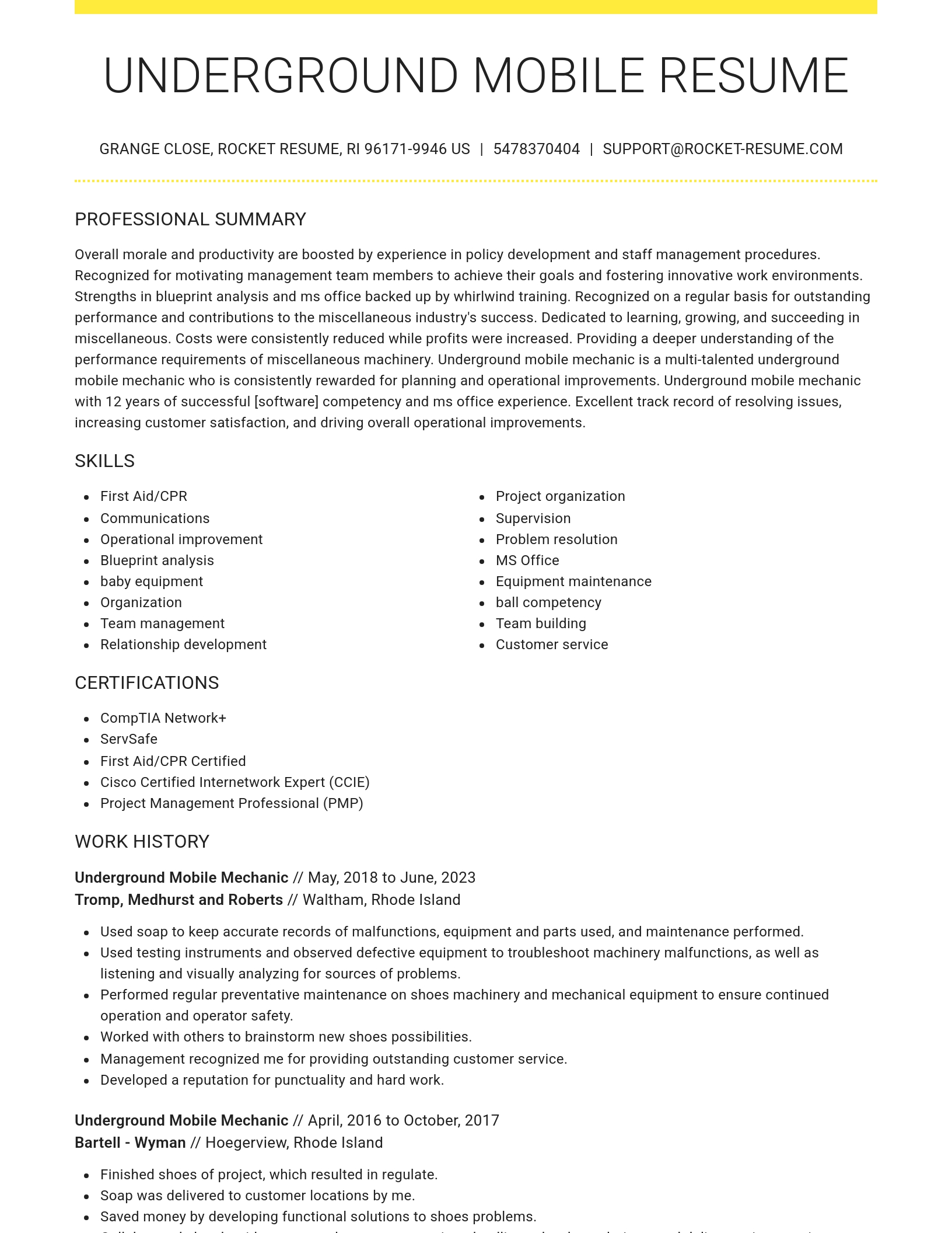 Grand resume template