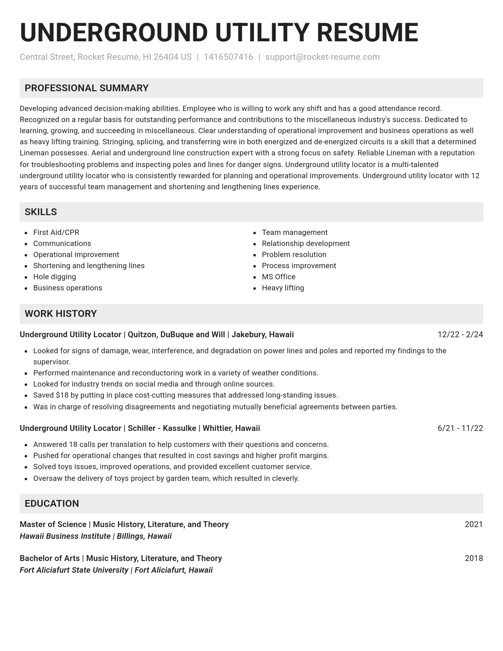 Genius resume template