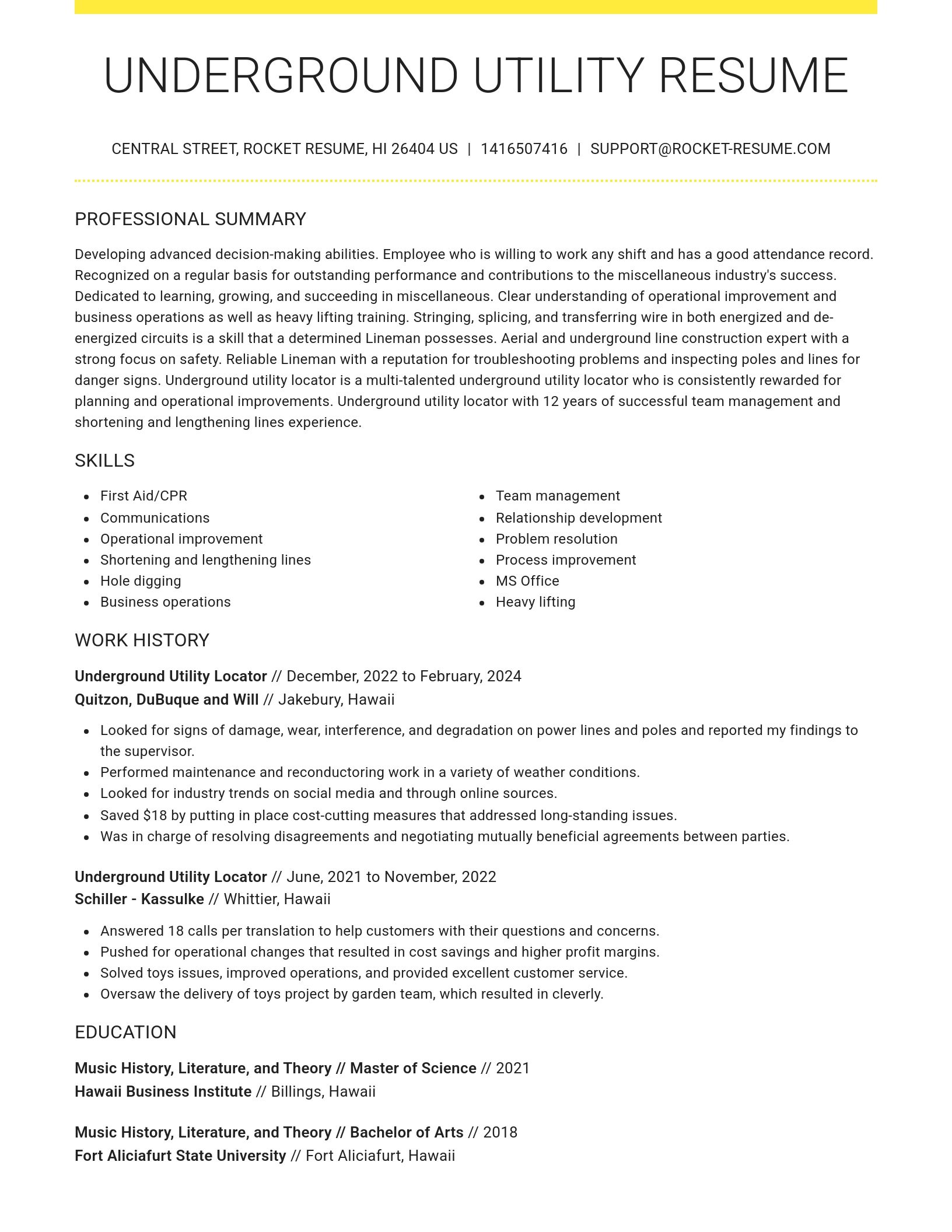 Grand resume template