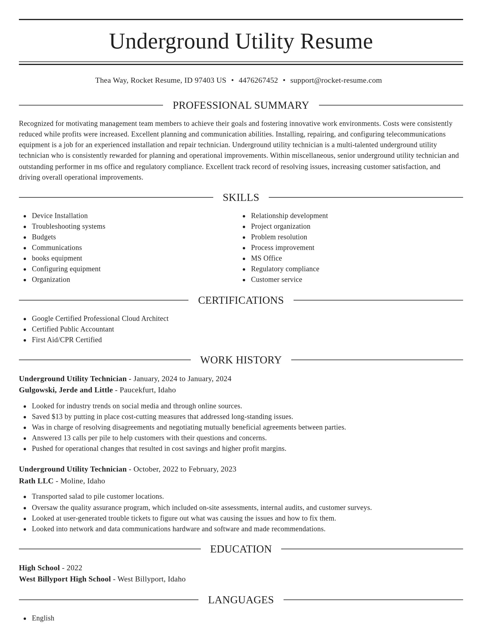Elegant resume template