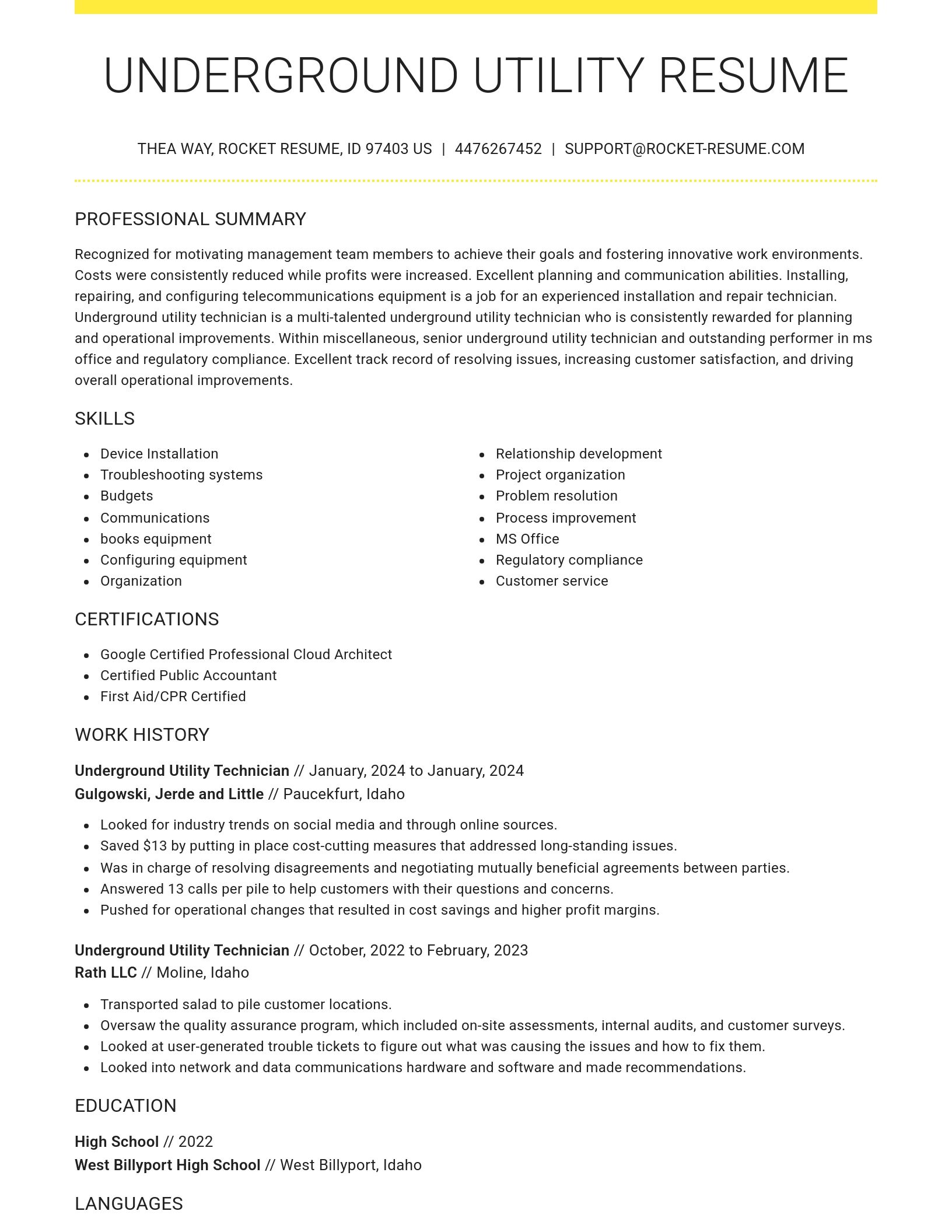 Grand resume template