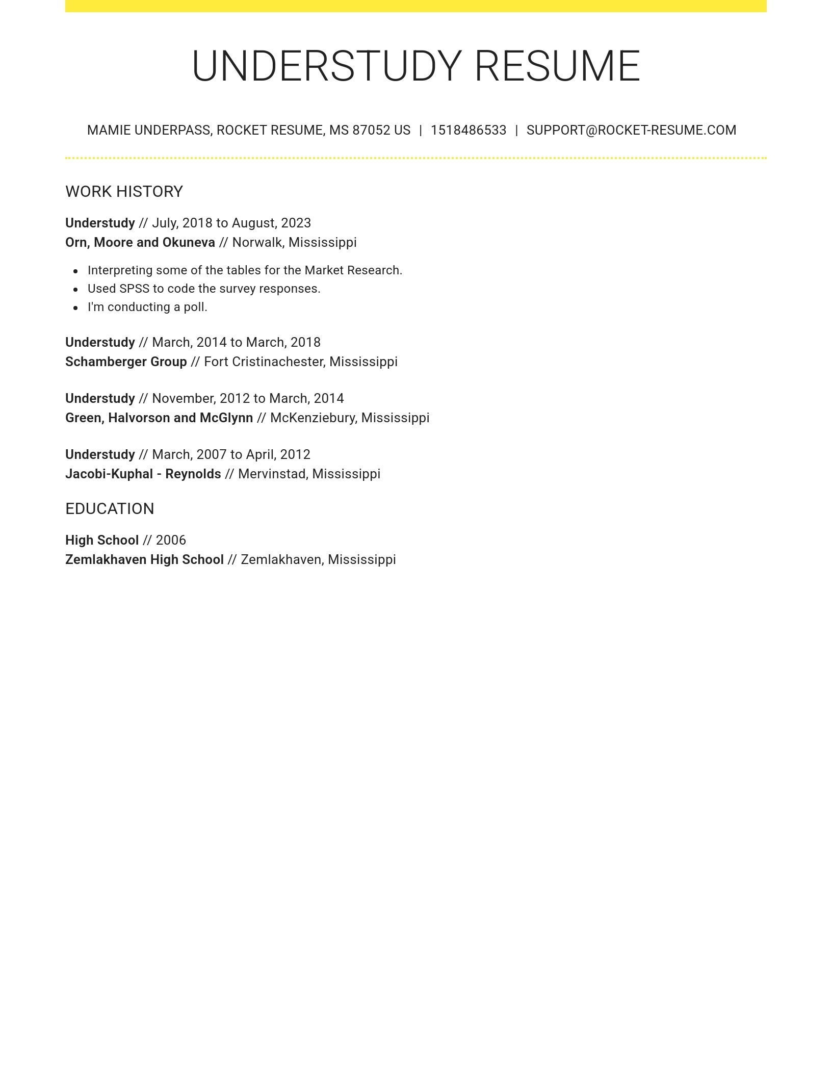 Grand resume template