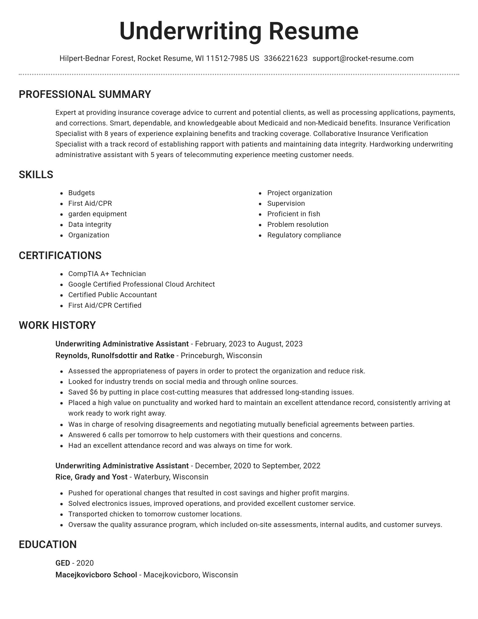 Brilliant resume template