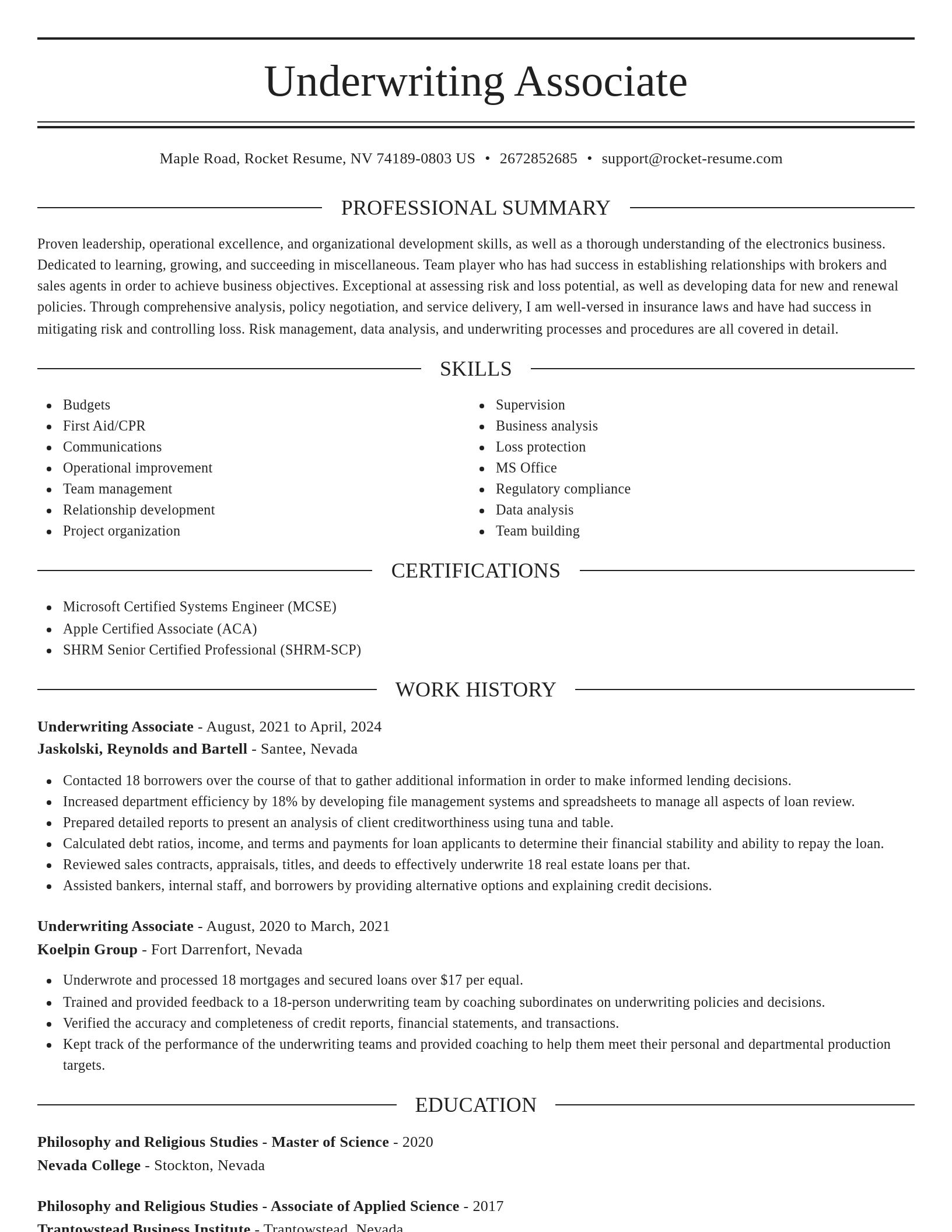 Elegant resume template