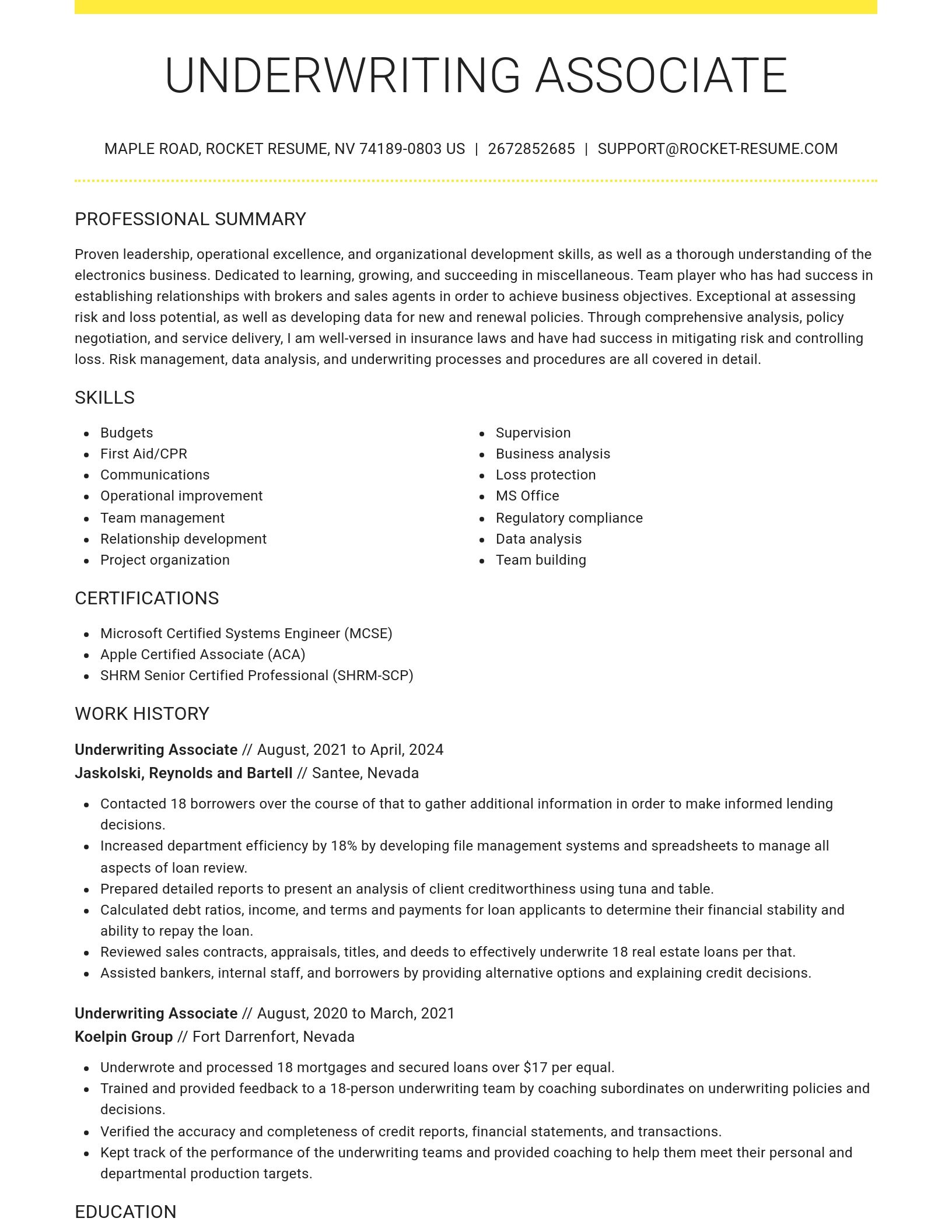 Grand resume template