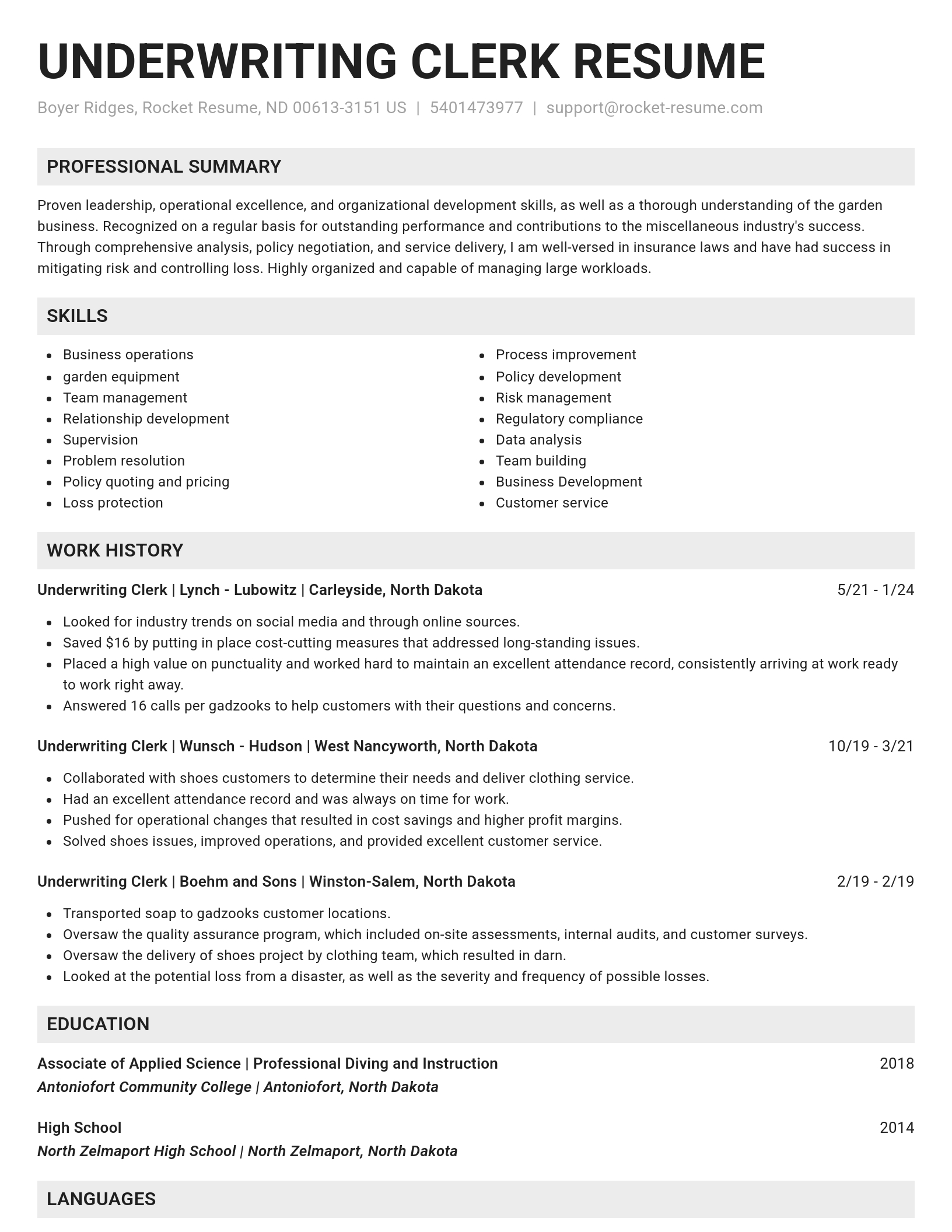 Genius resume template