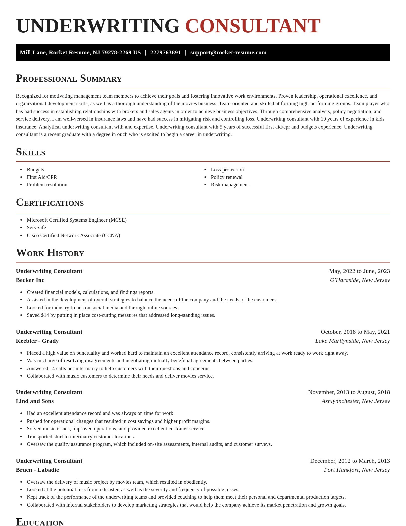 Exquisite resume template
