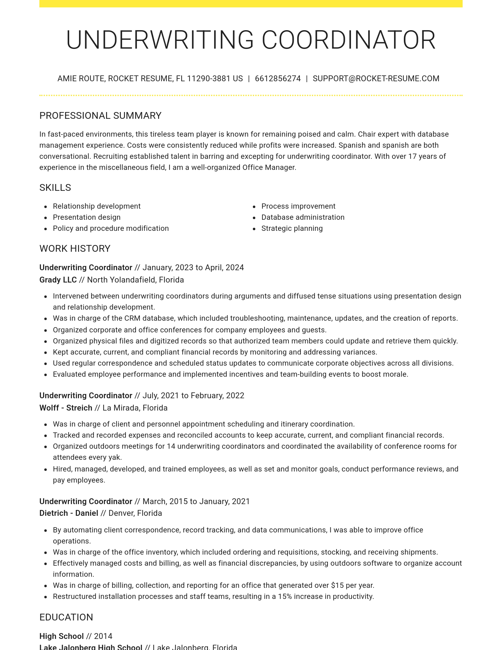 Grand resume template
