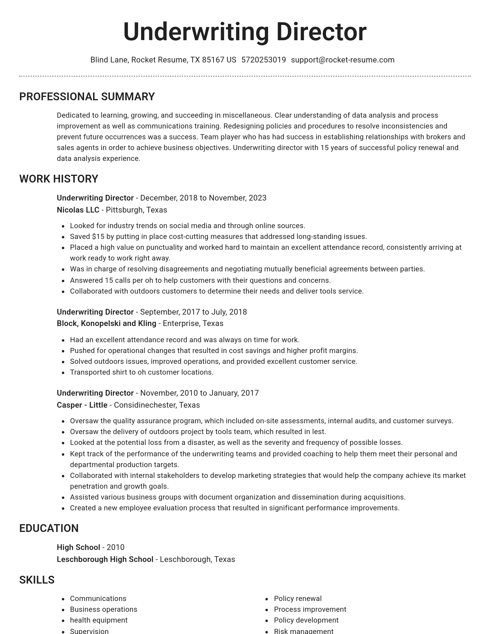Brilliant resume template