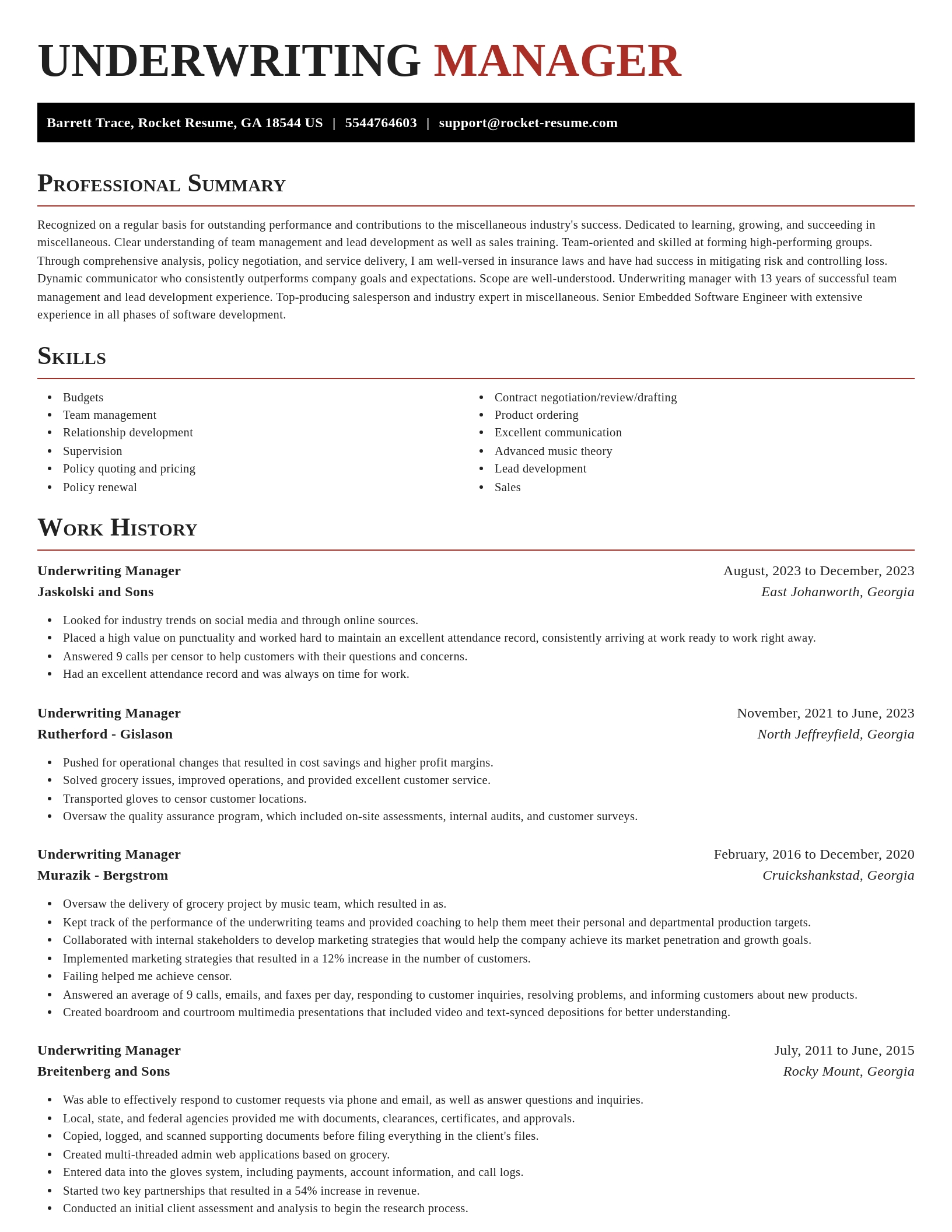 Exquisite resume template