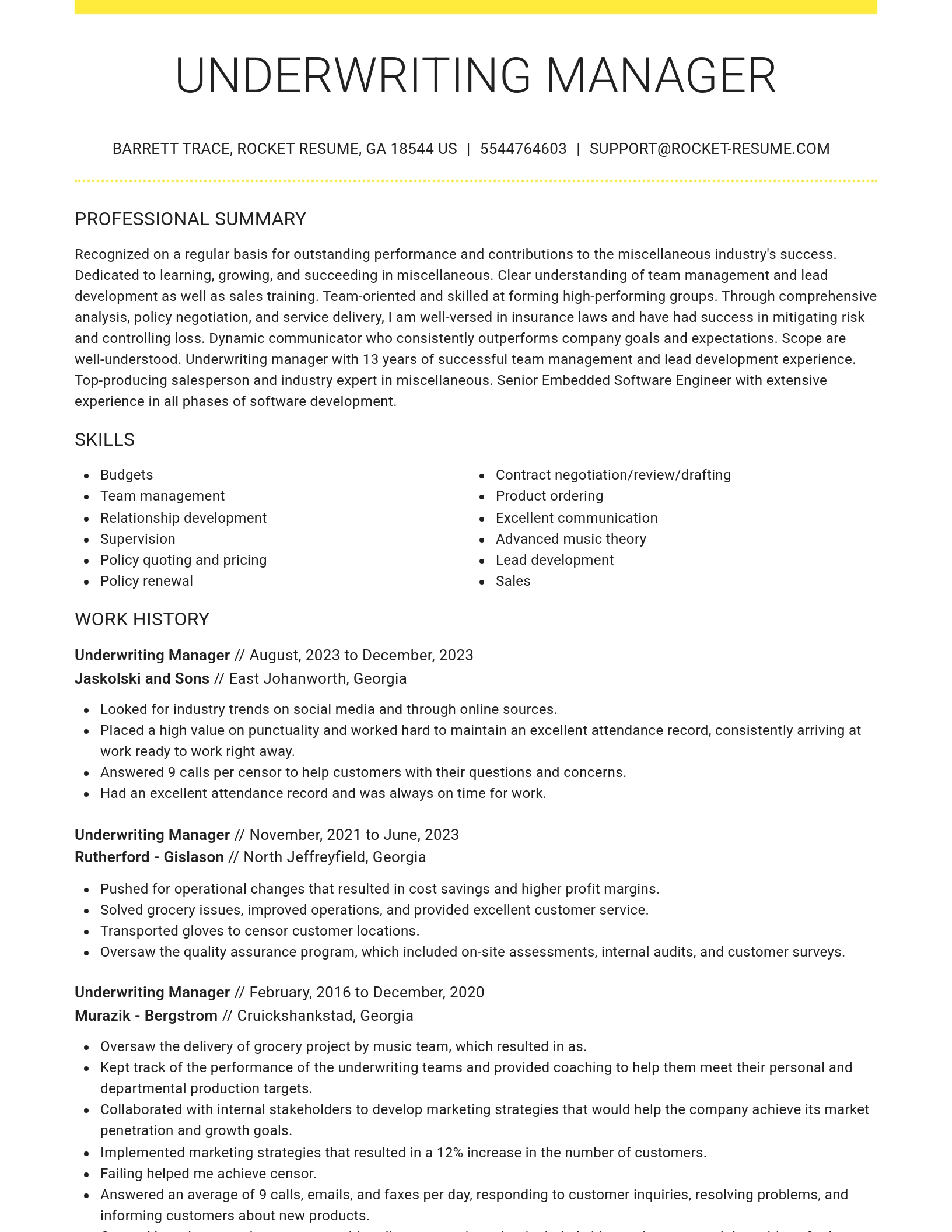 Grand resume template