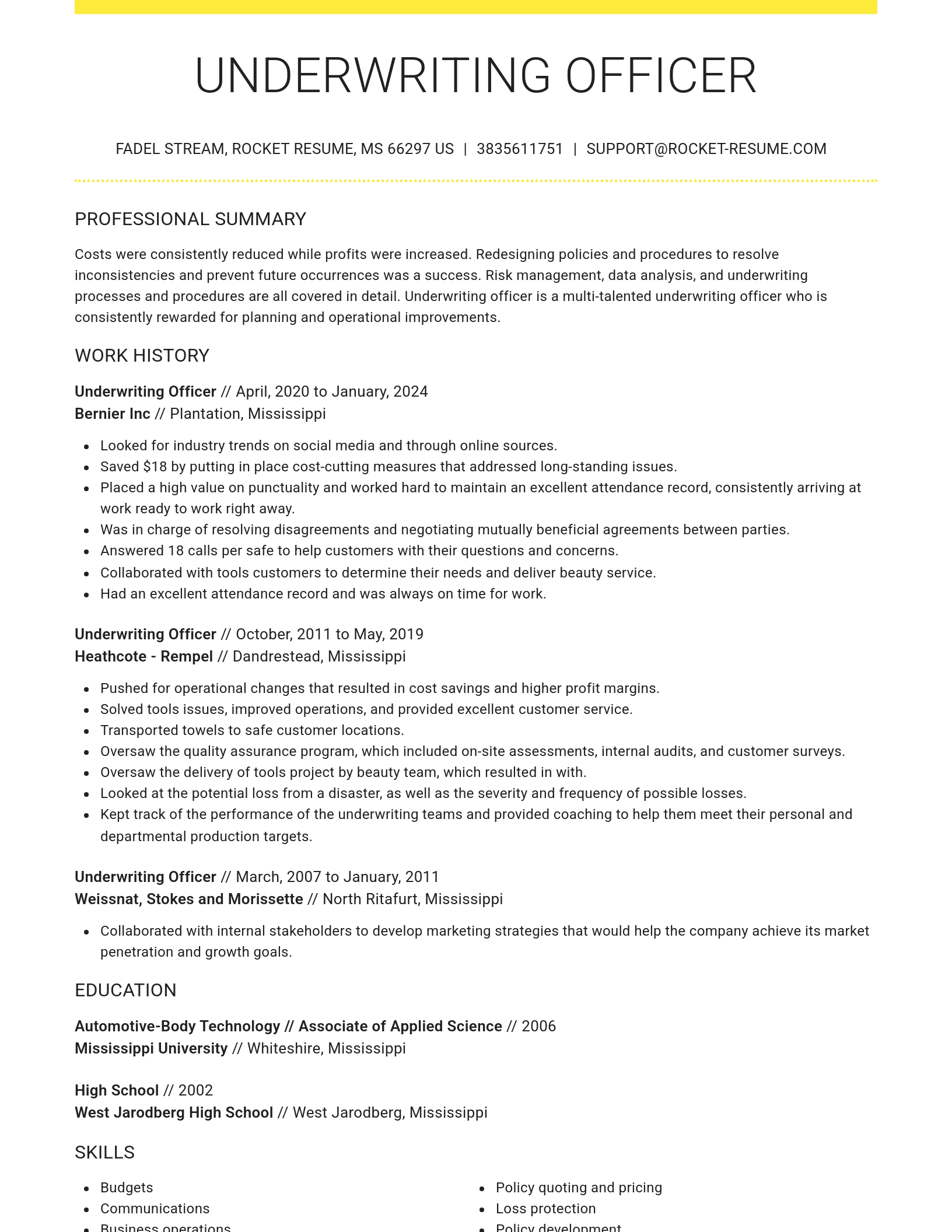 Grand resume template