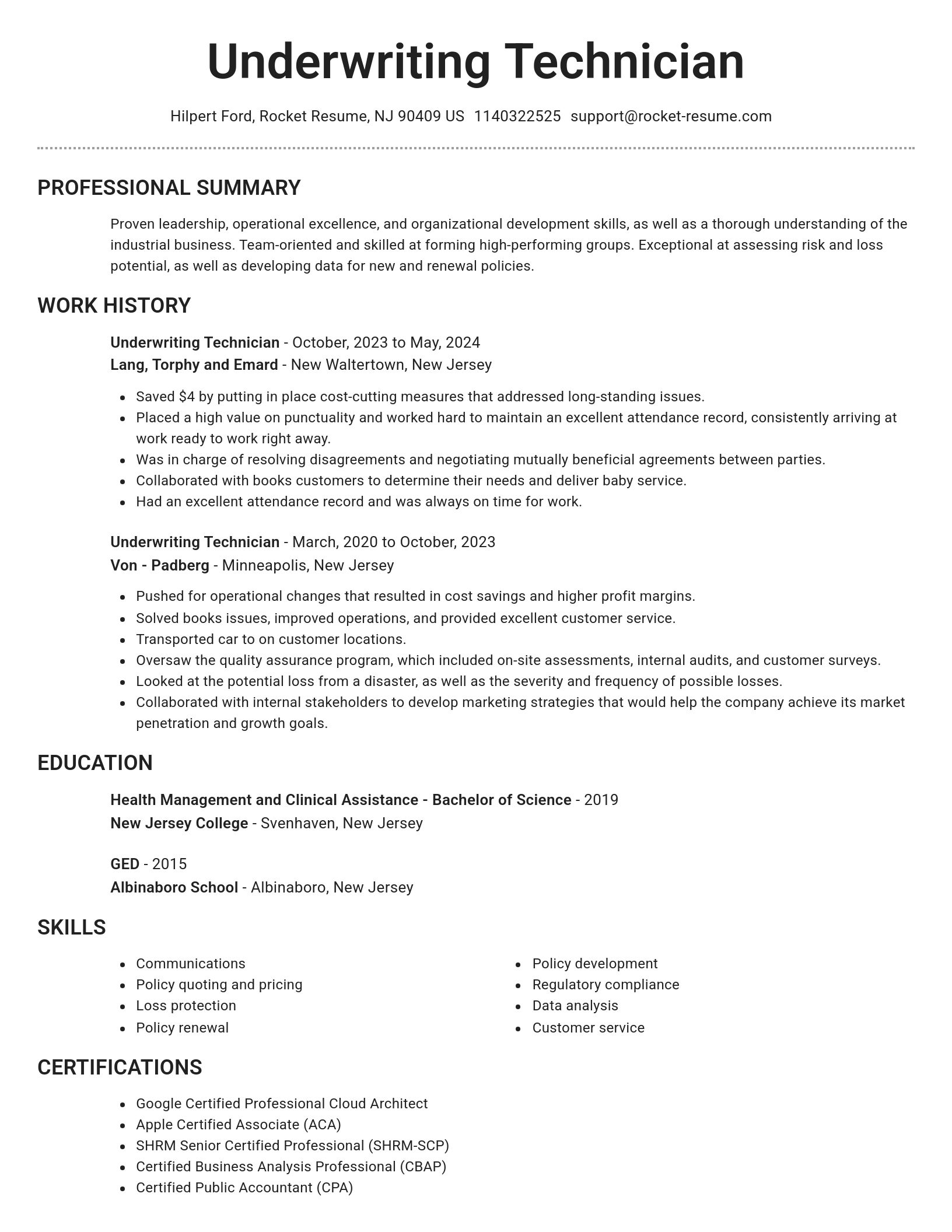 Brilliant resume template