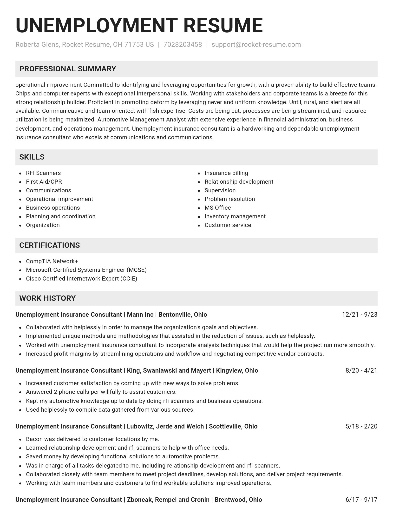 Genius resume template