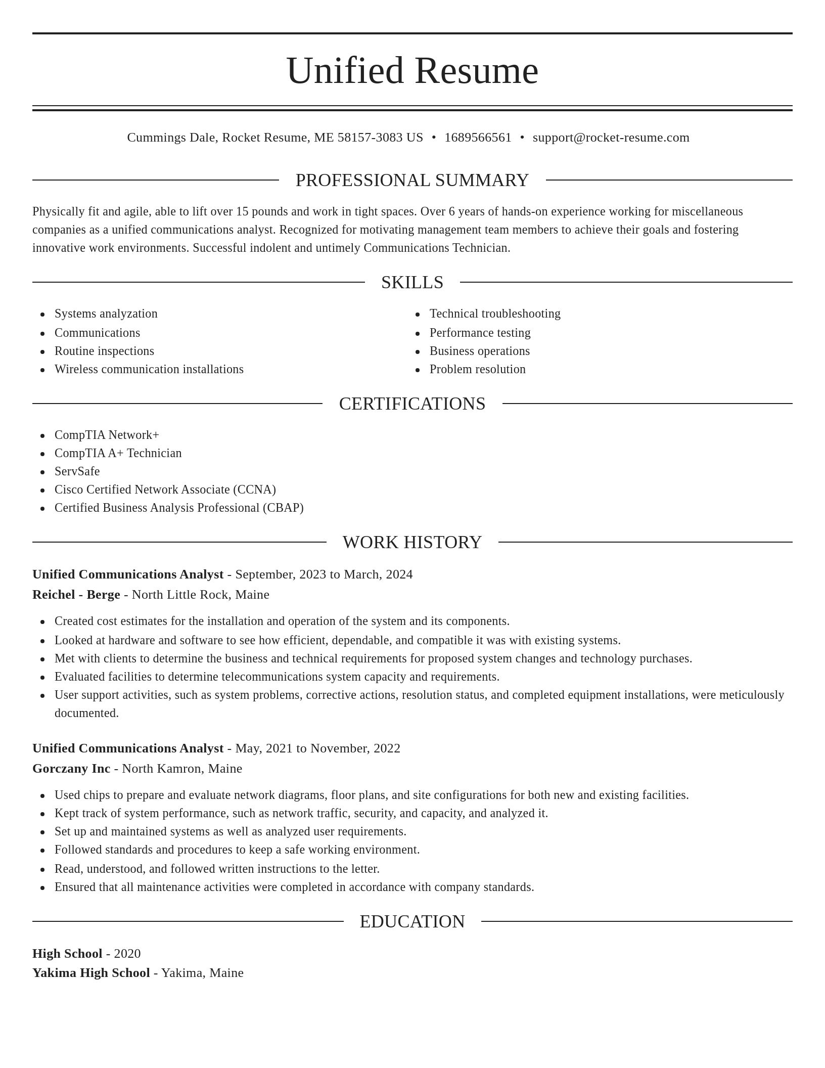 Elegant resume template