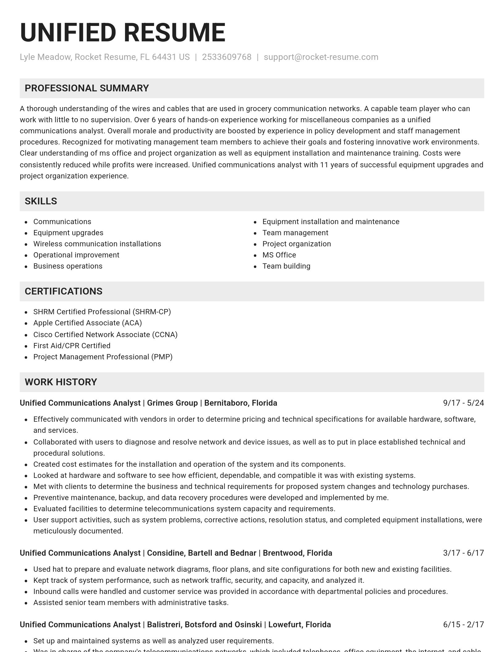 Genius resume template