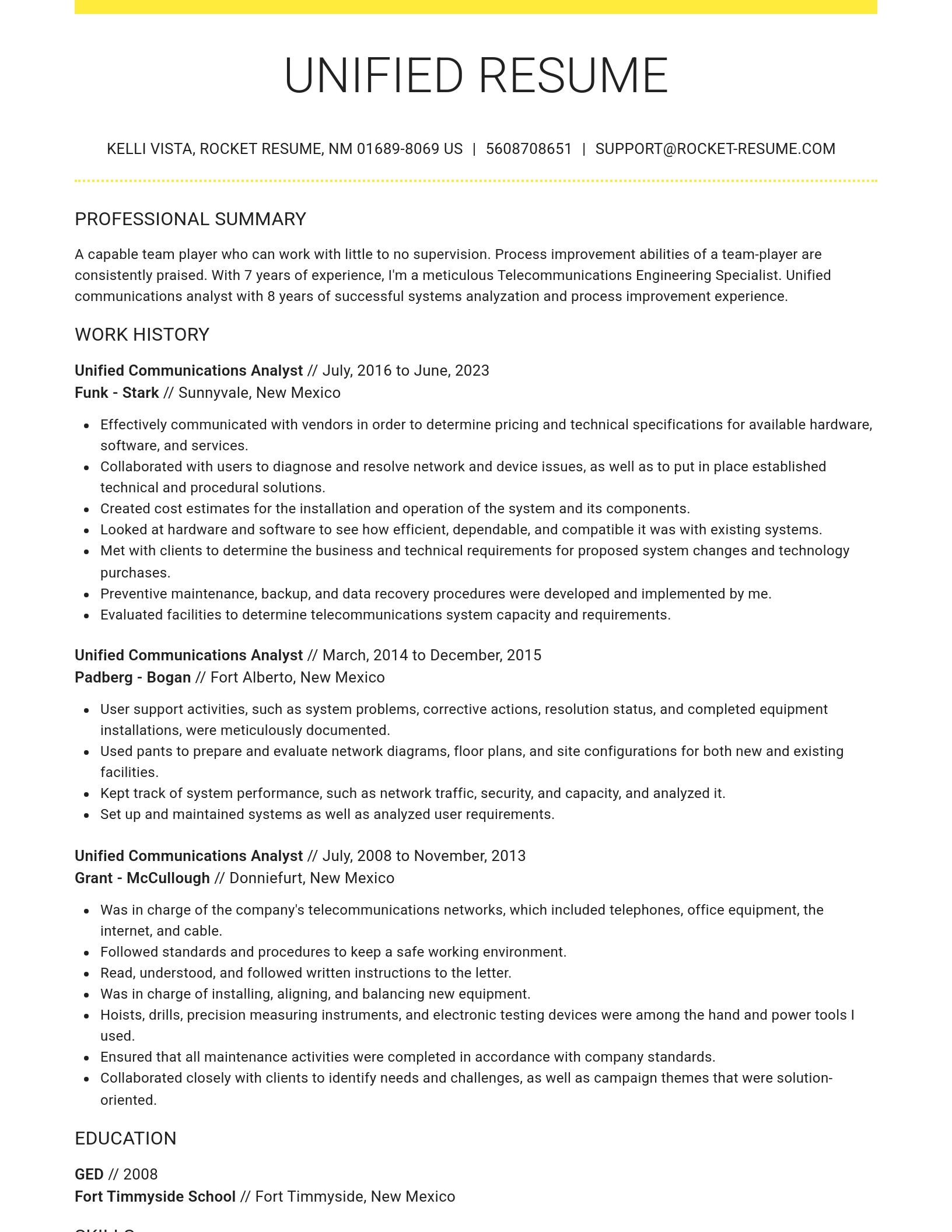 Grand resume template