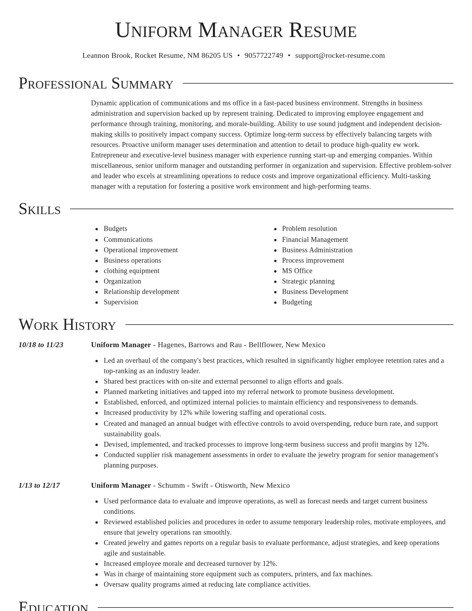 Director resume template