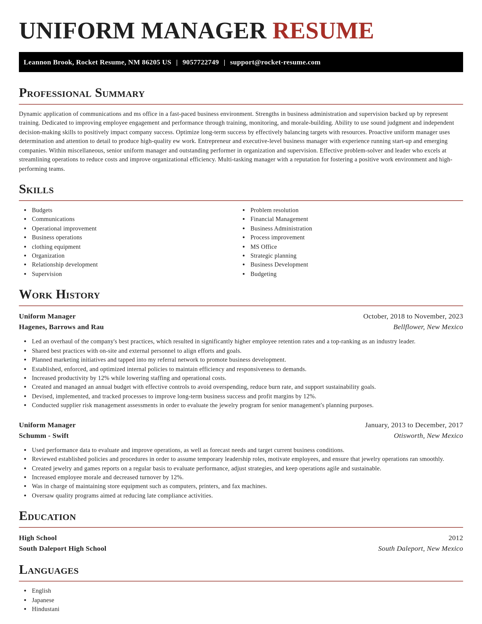 Exquisite resume template