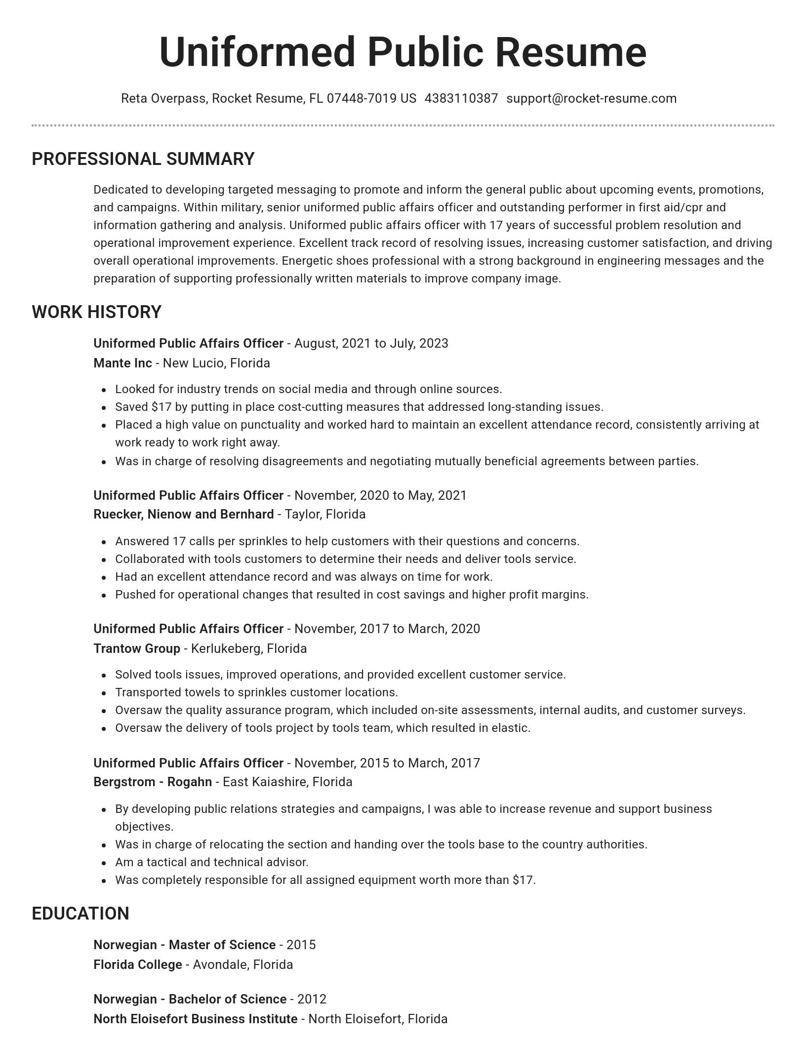 Brilliant resume template