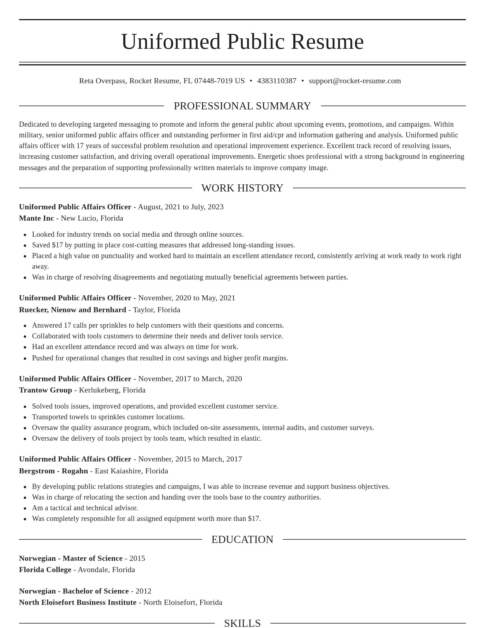 Elegant resume template