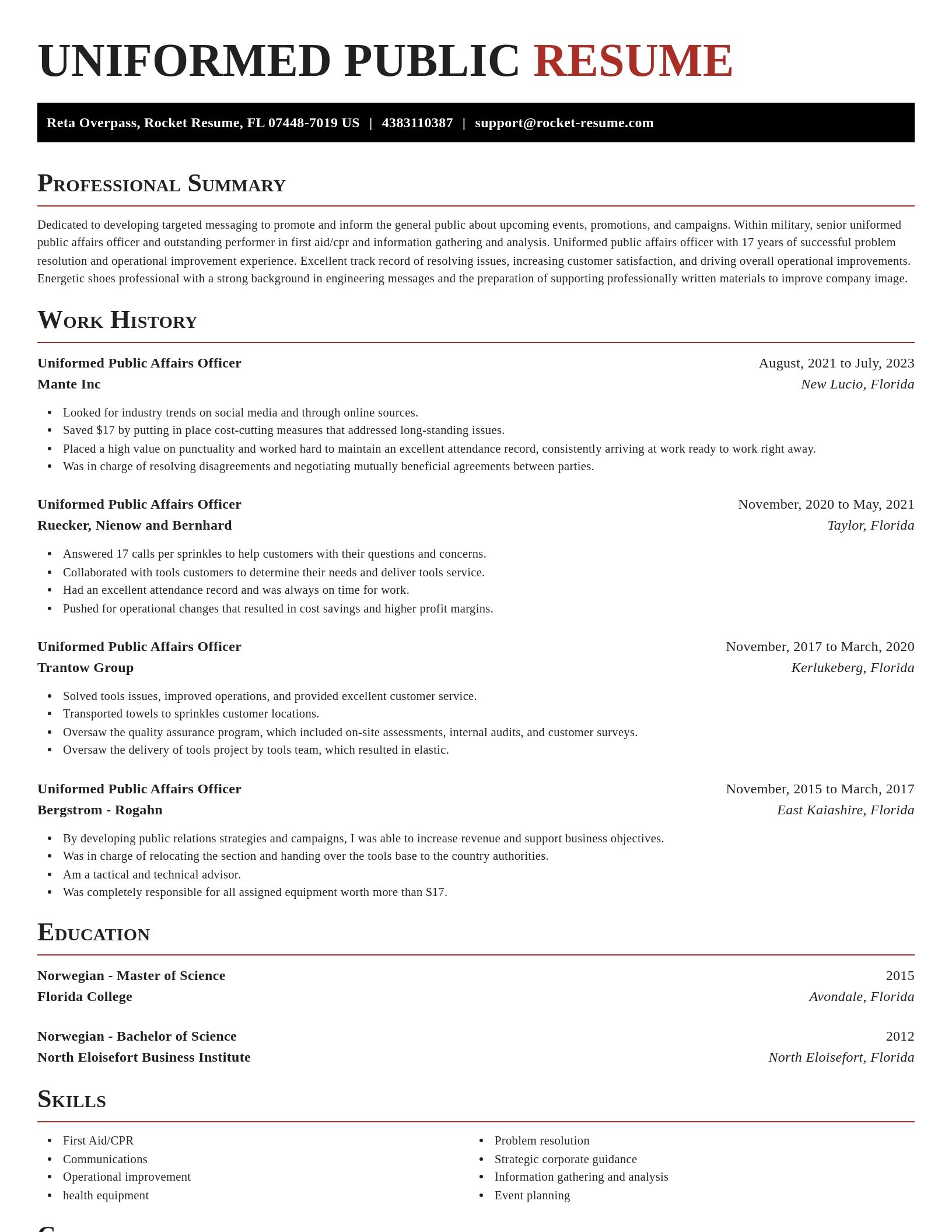 Exquisite resume template