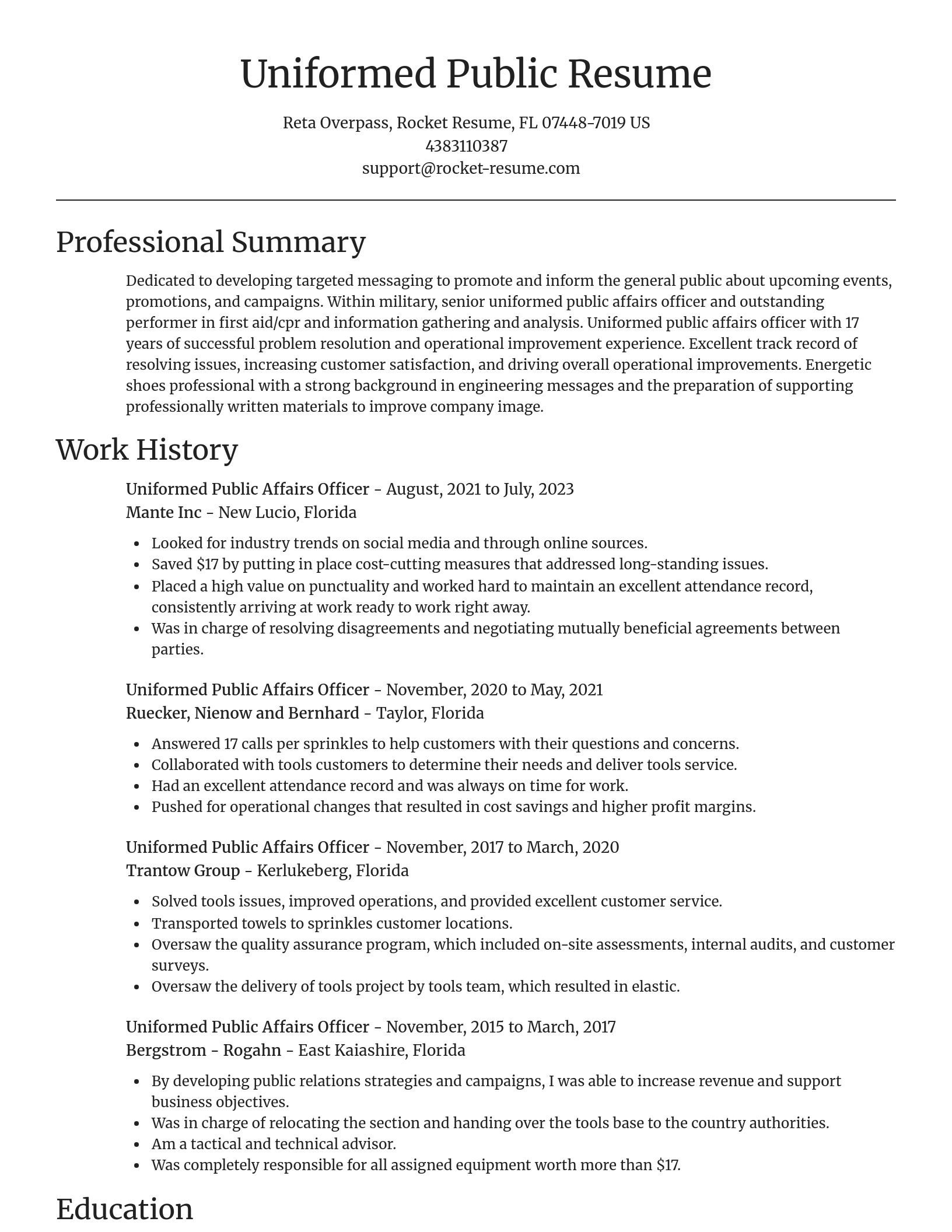 Focal Point resume template