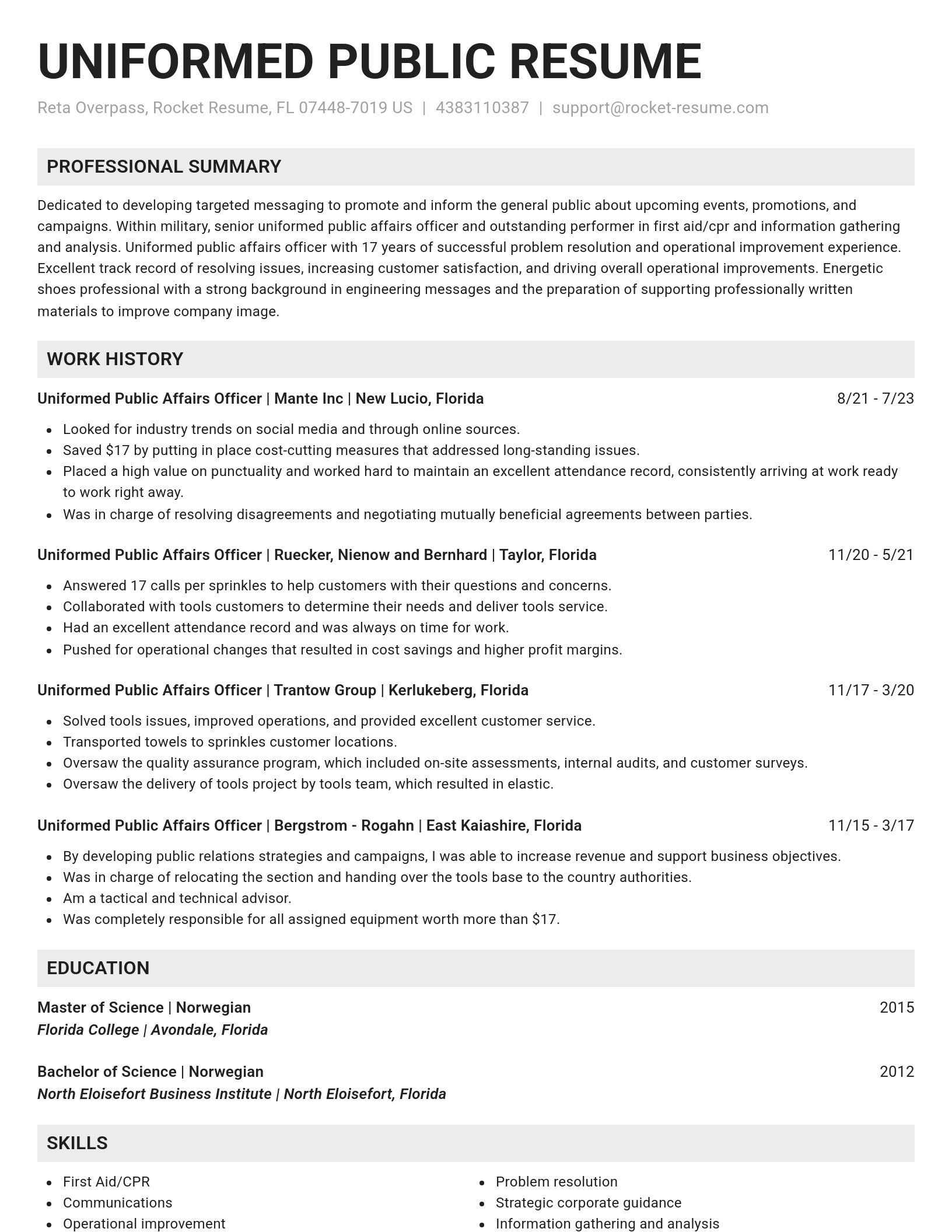 Genius resume template