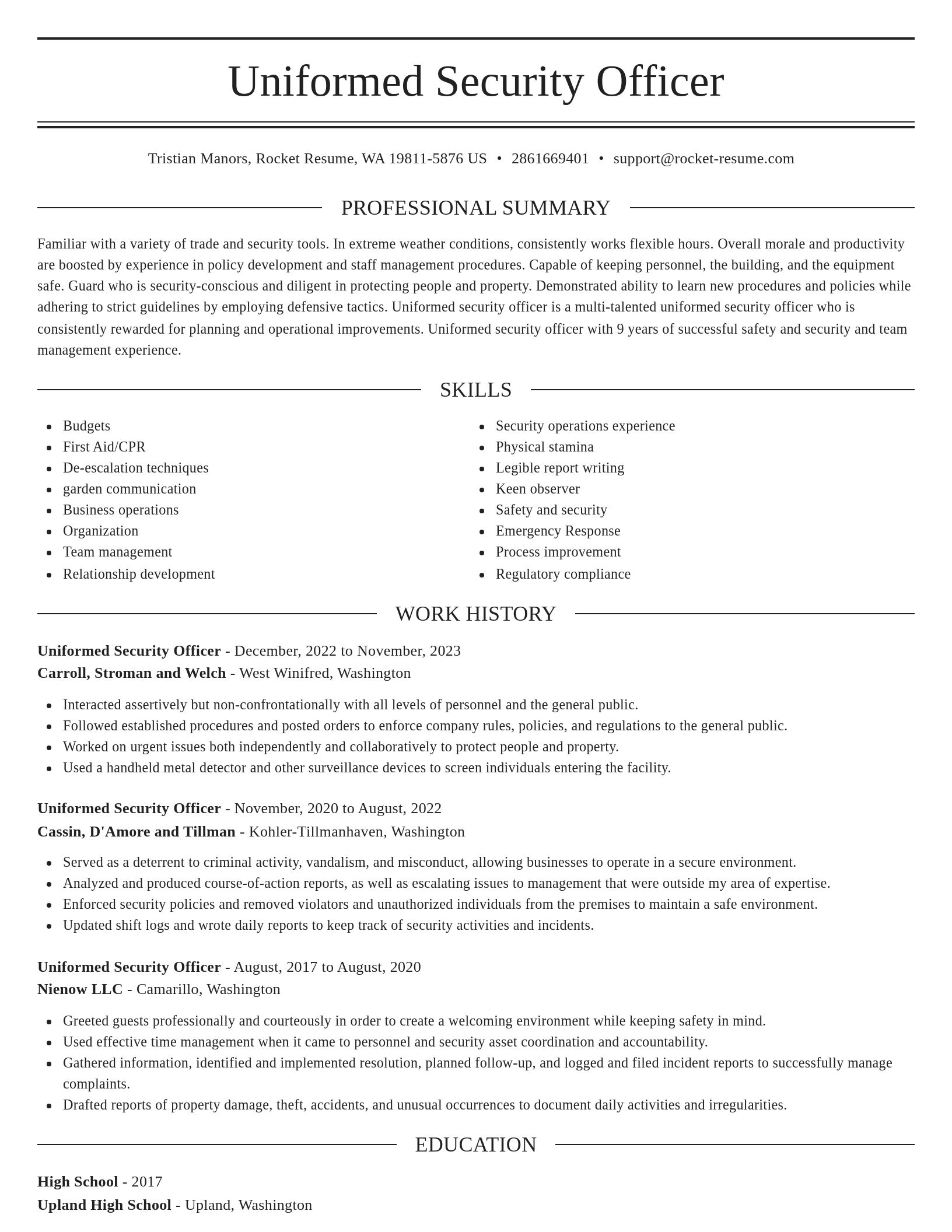 Elegant resume template