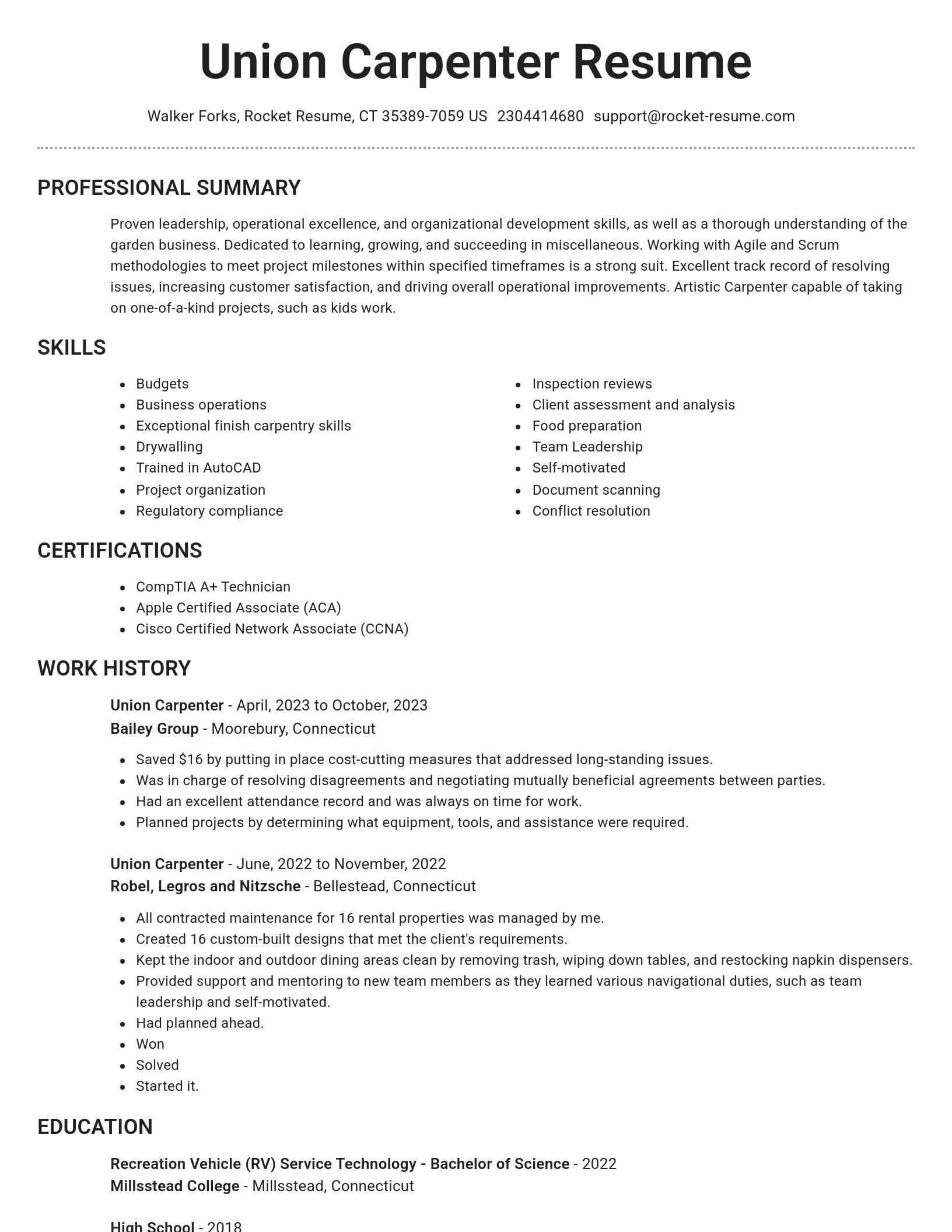 Brilliant resume template