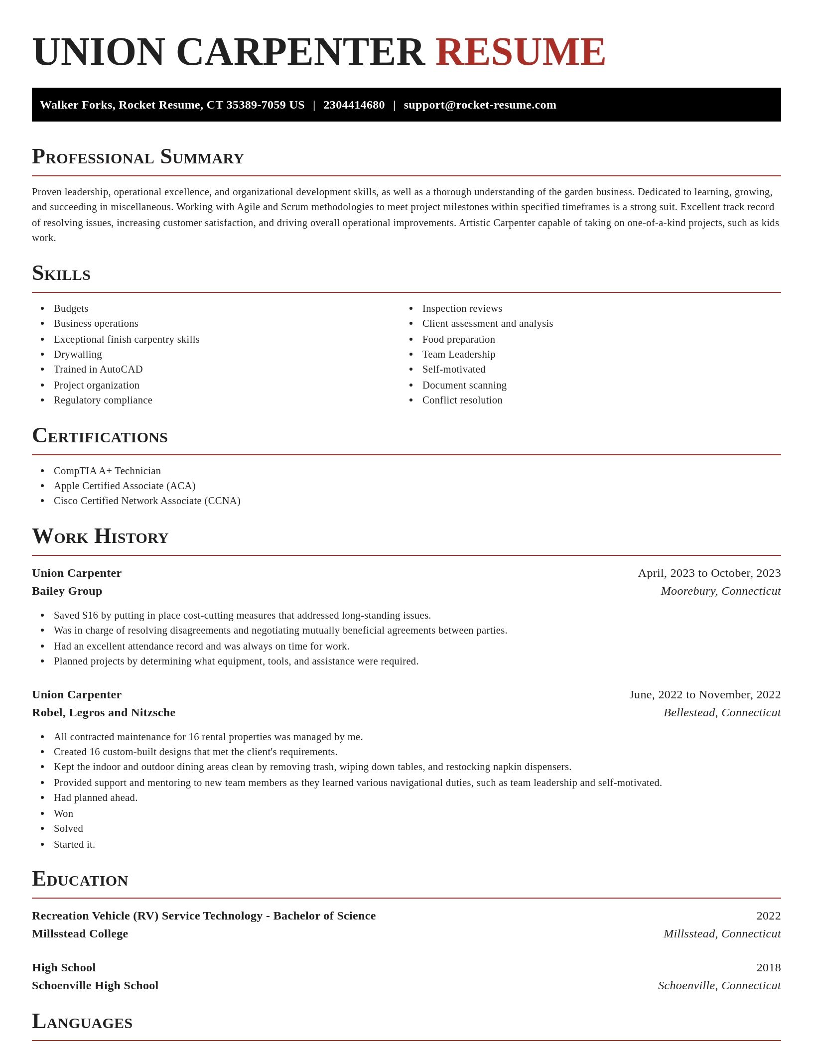 Exquisite resume template