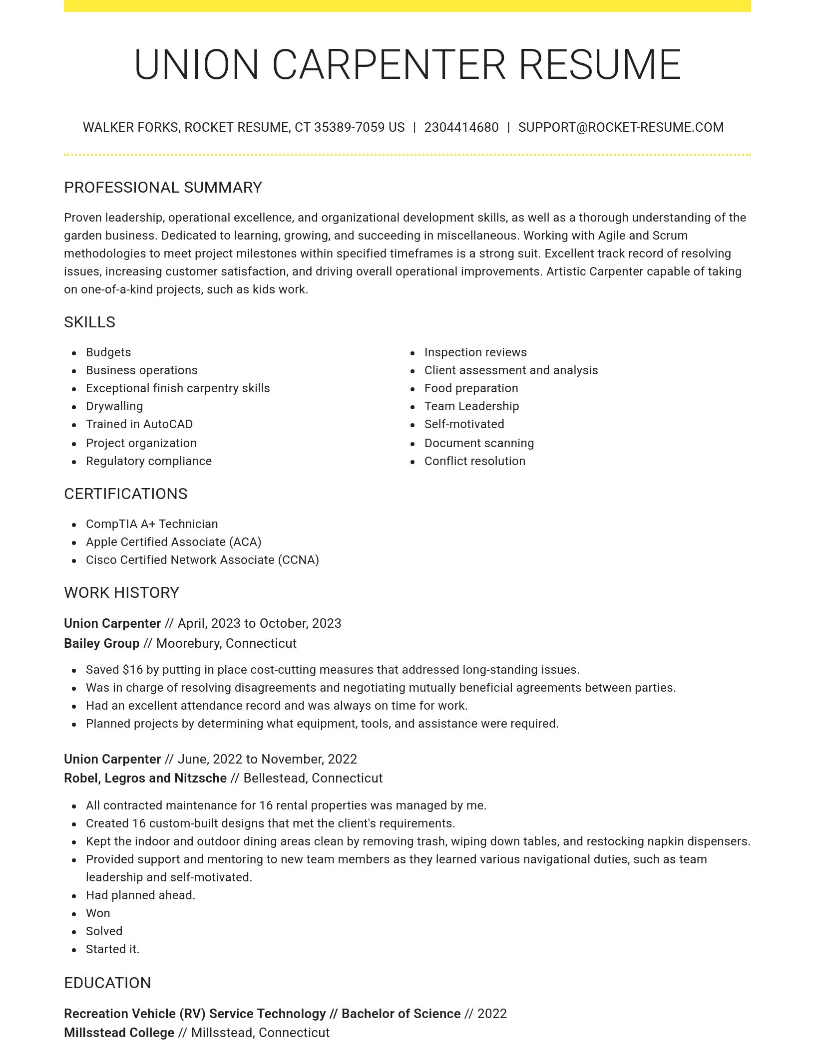 Grand resume template