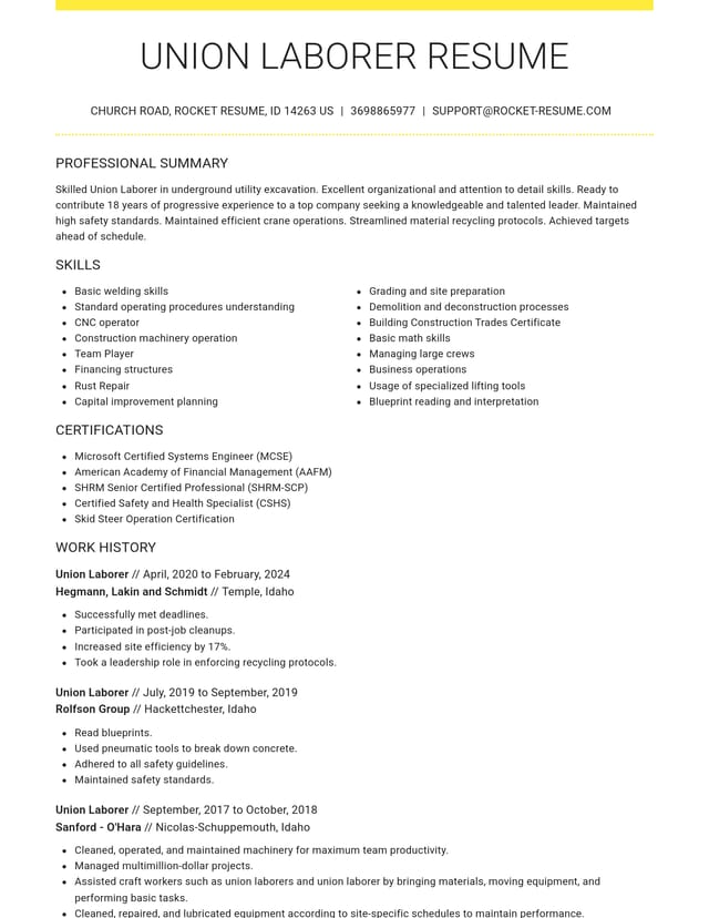 Grand resume template