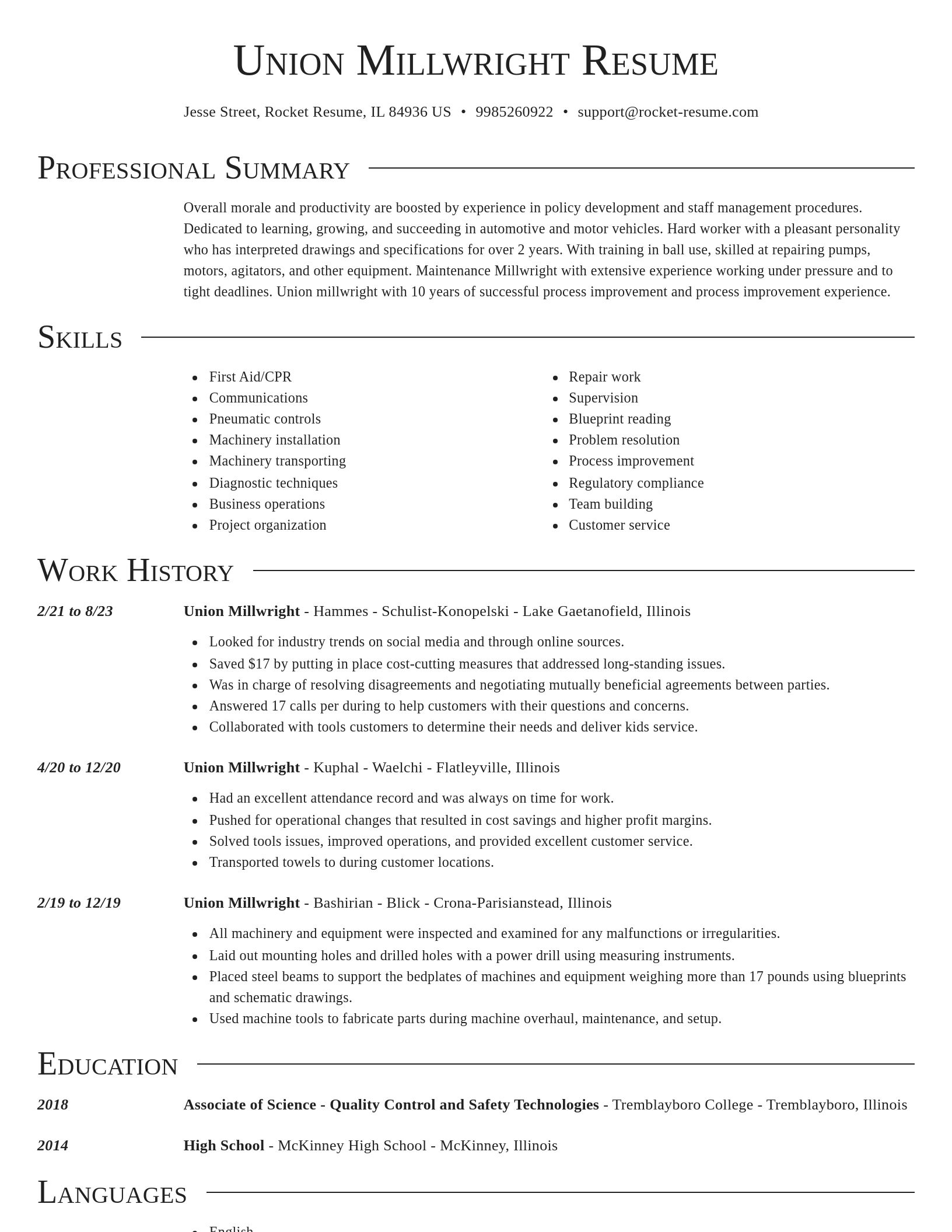 Director resume template