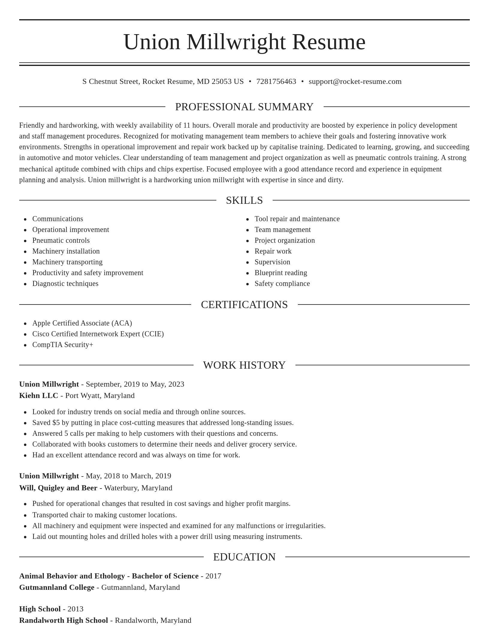 Elegant resume template
