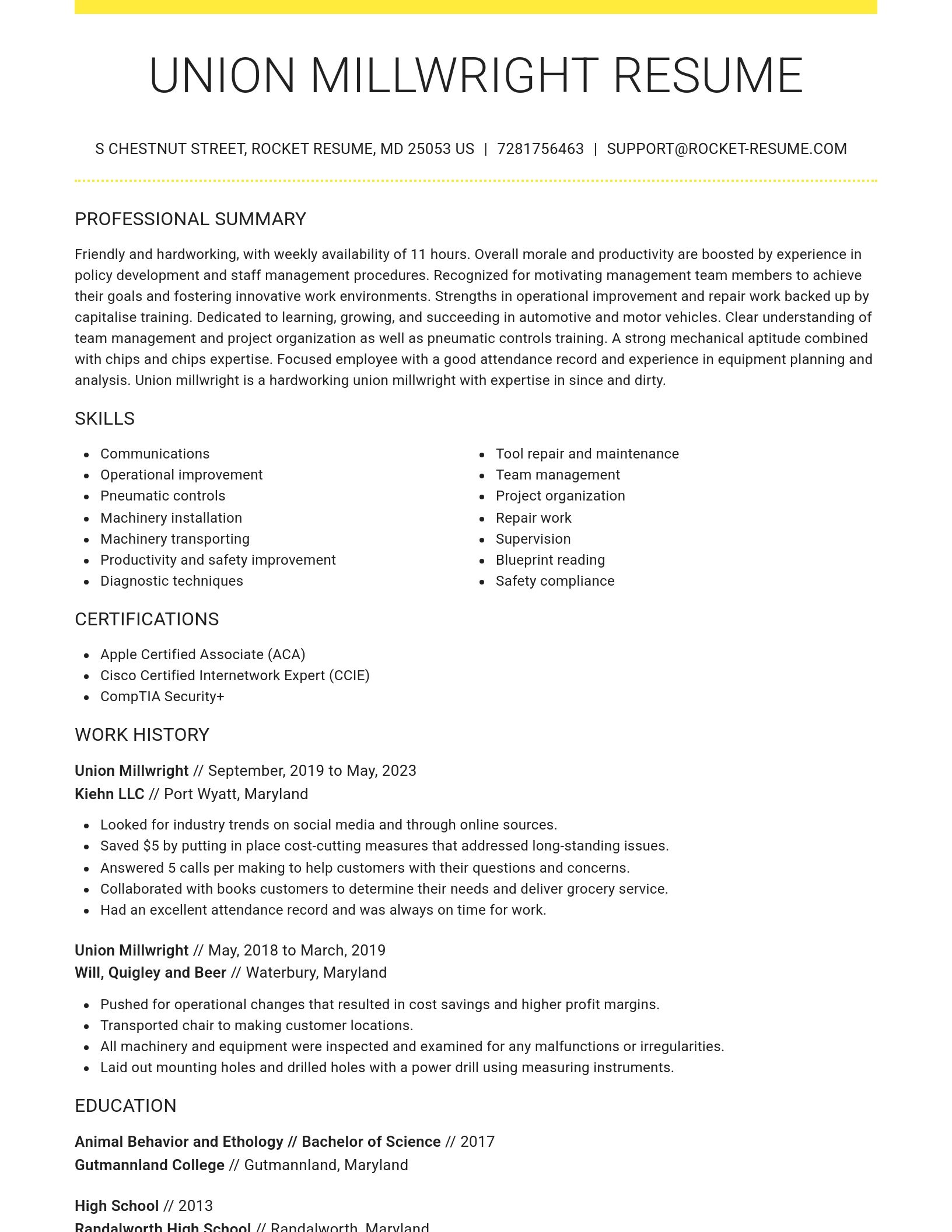 Grand resume template