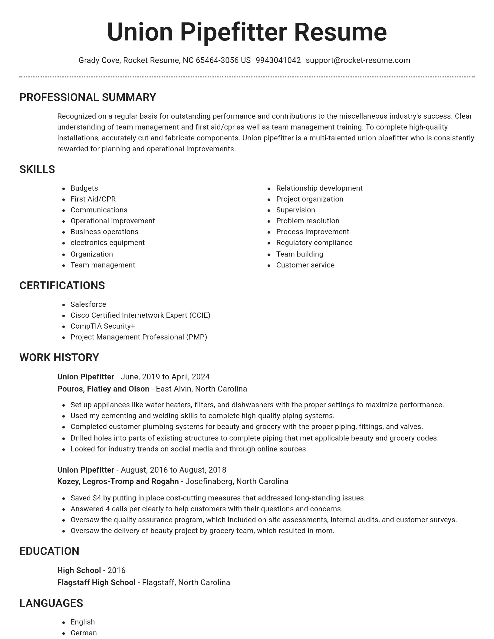 Brilliant resume template