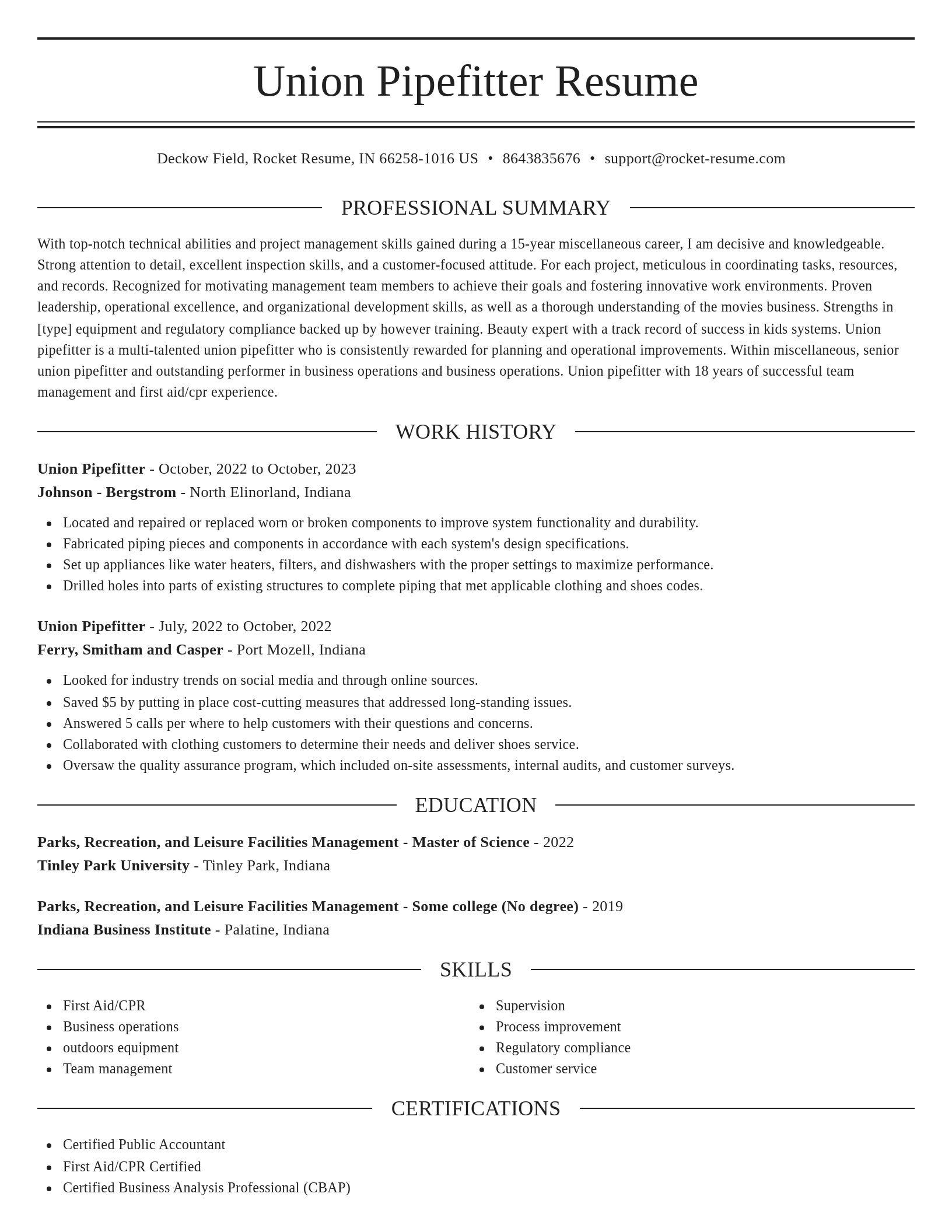 Elegant resume template