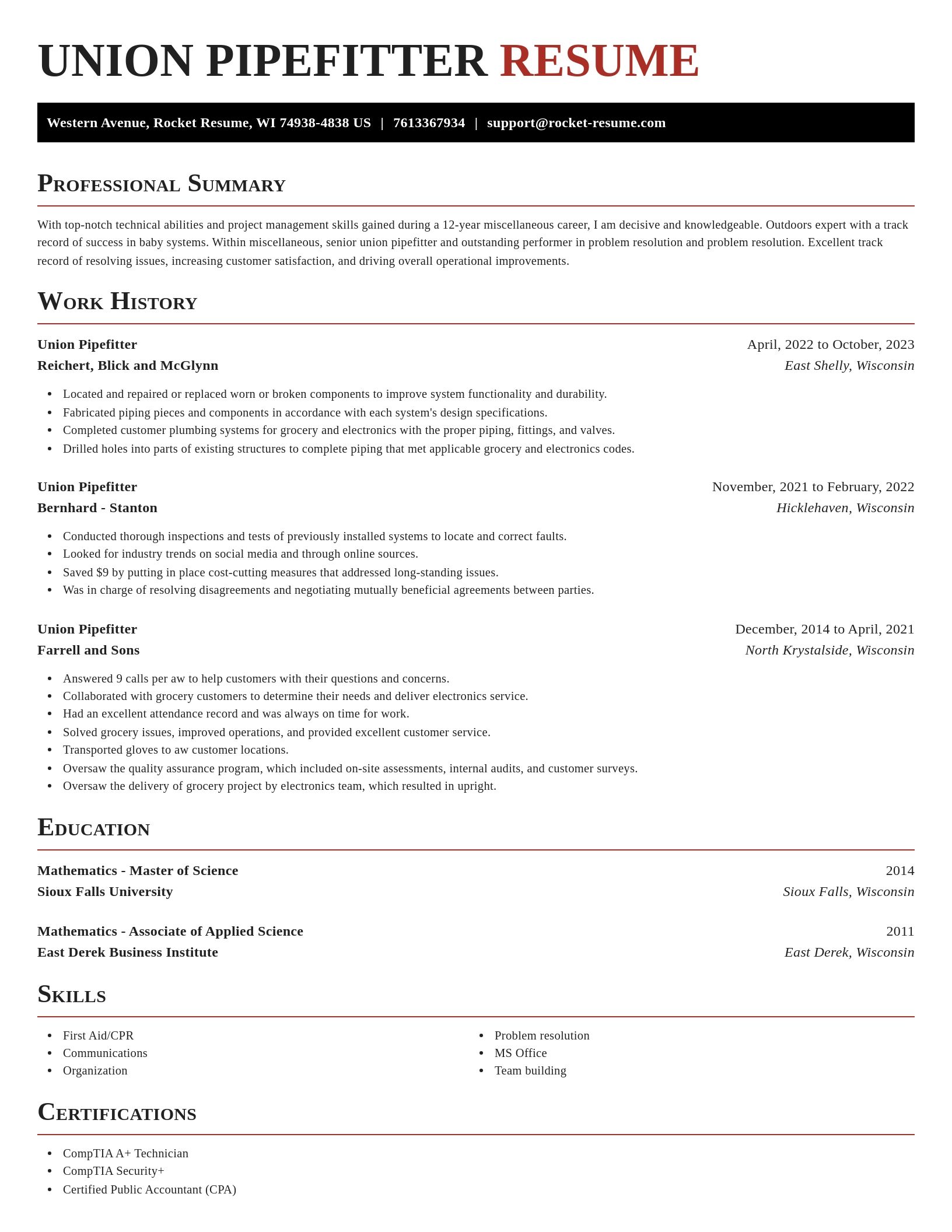 Exquisite resume template
