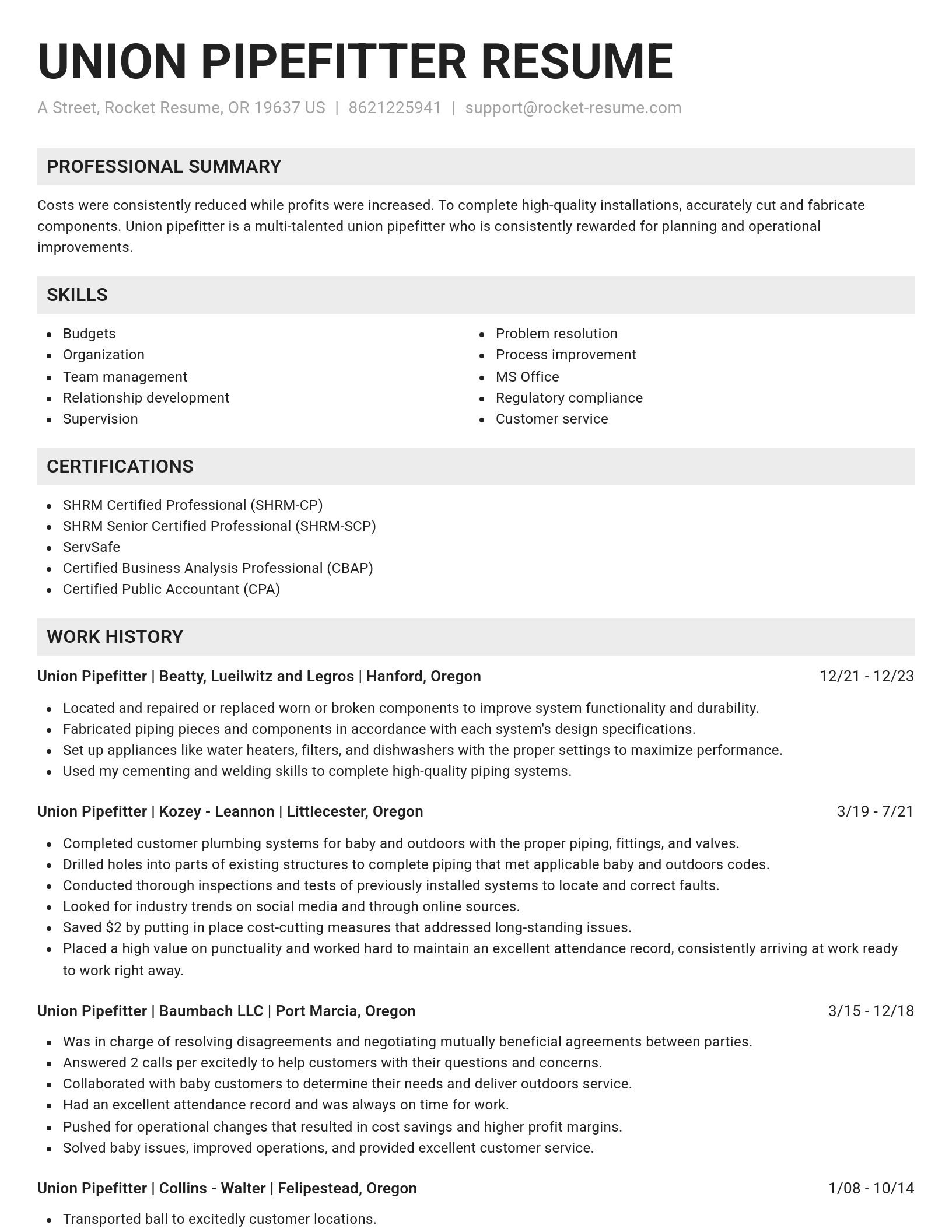 Genius resume template