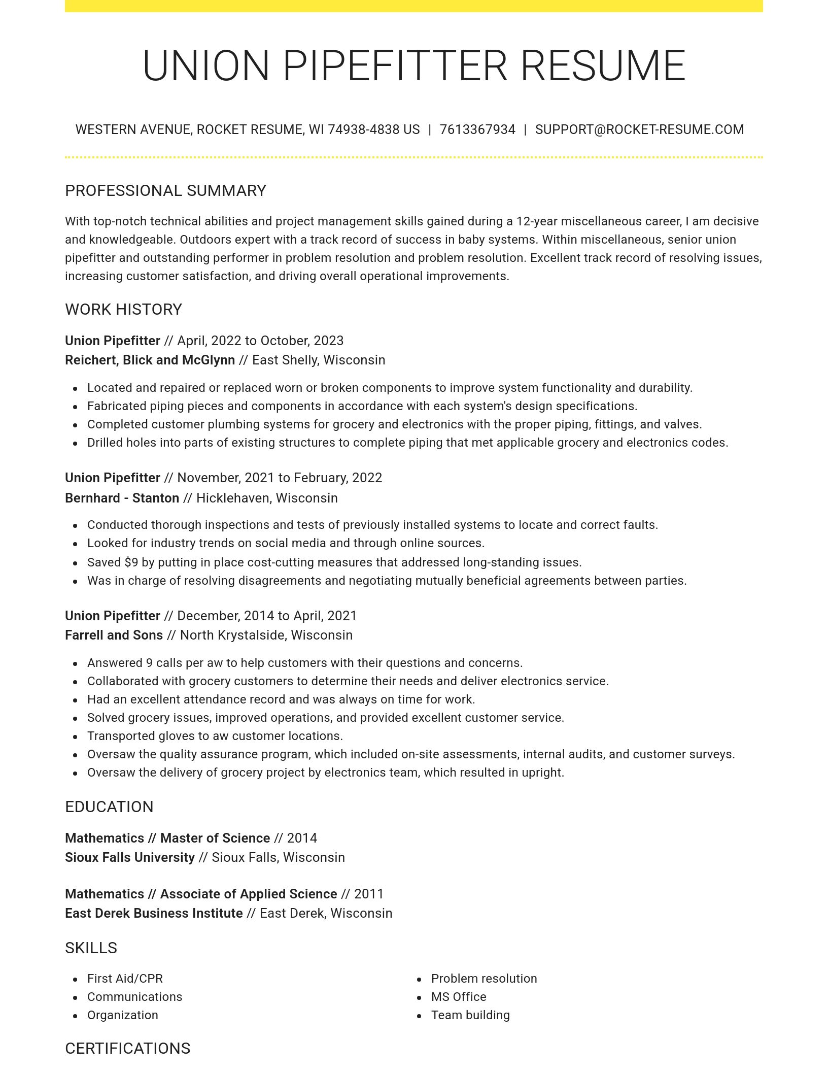 Grand resume template