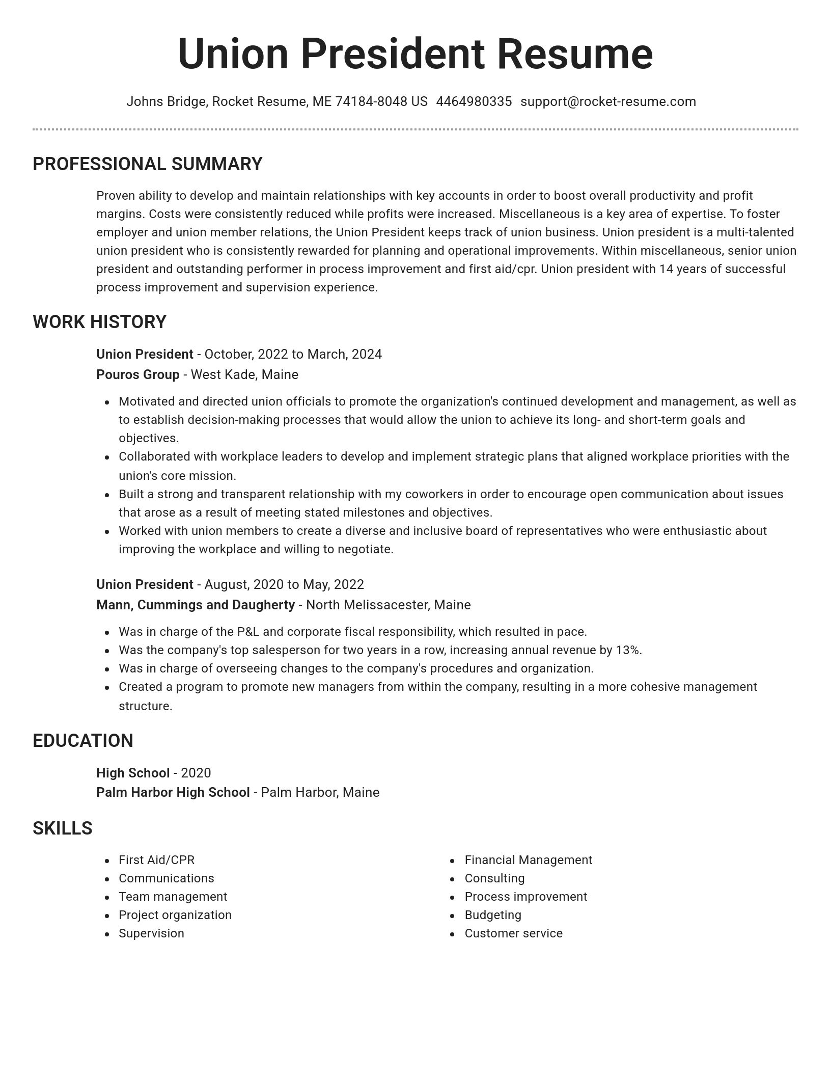 Brilliant resume template