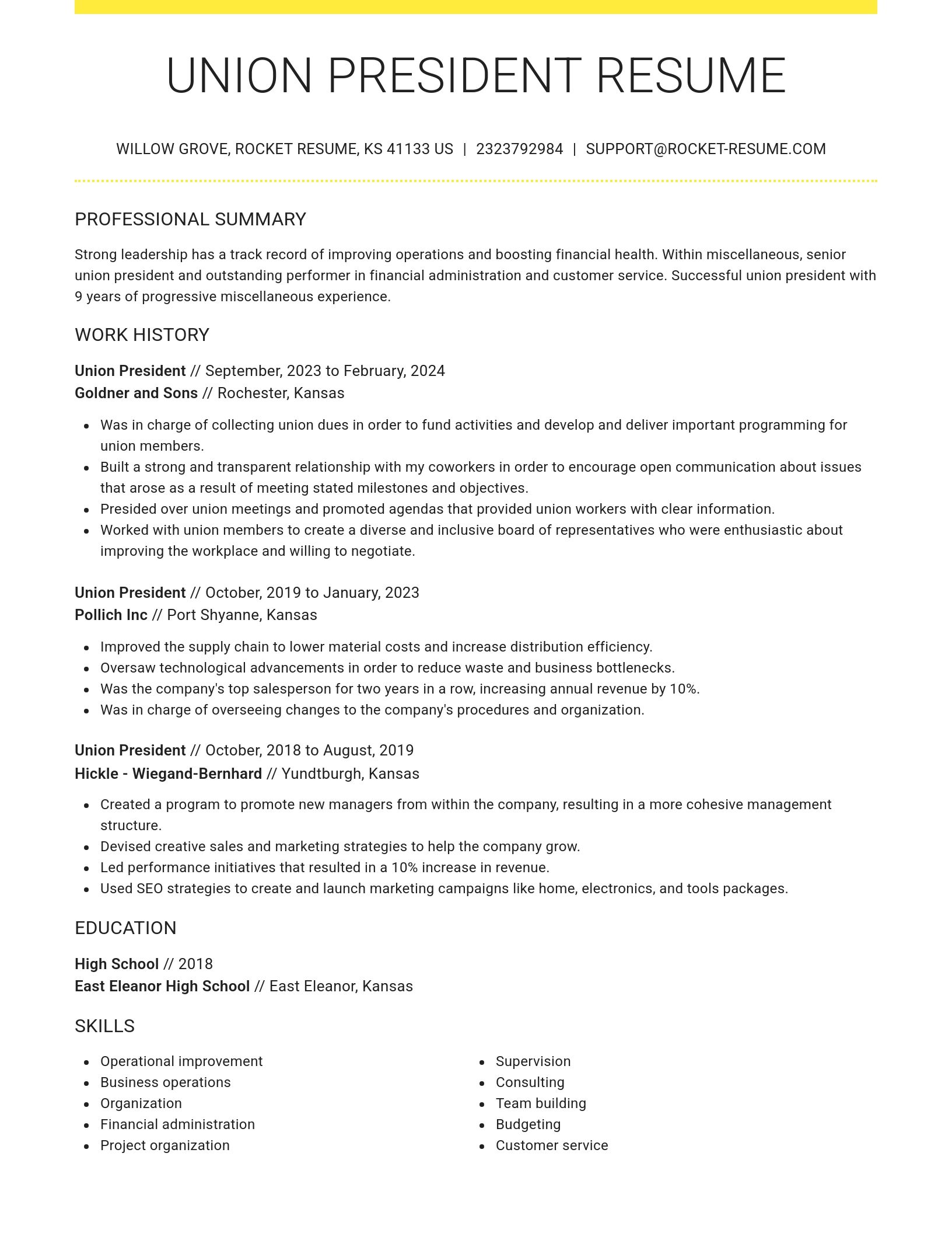 Grand resume template
