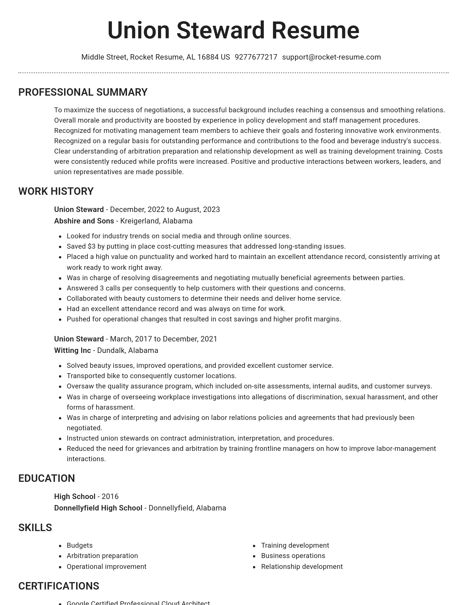 Brilliant resume template