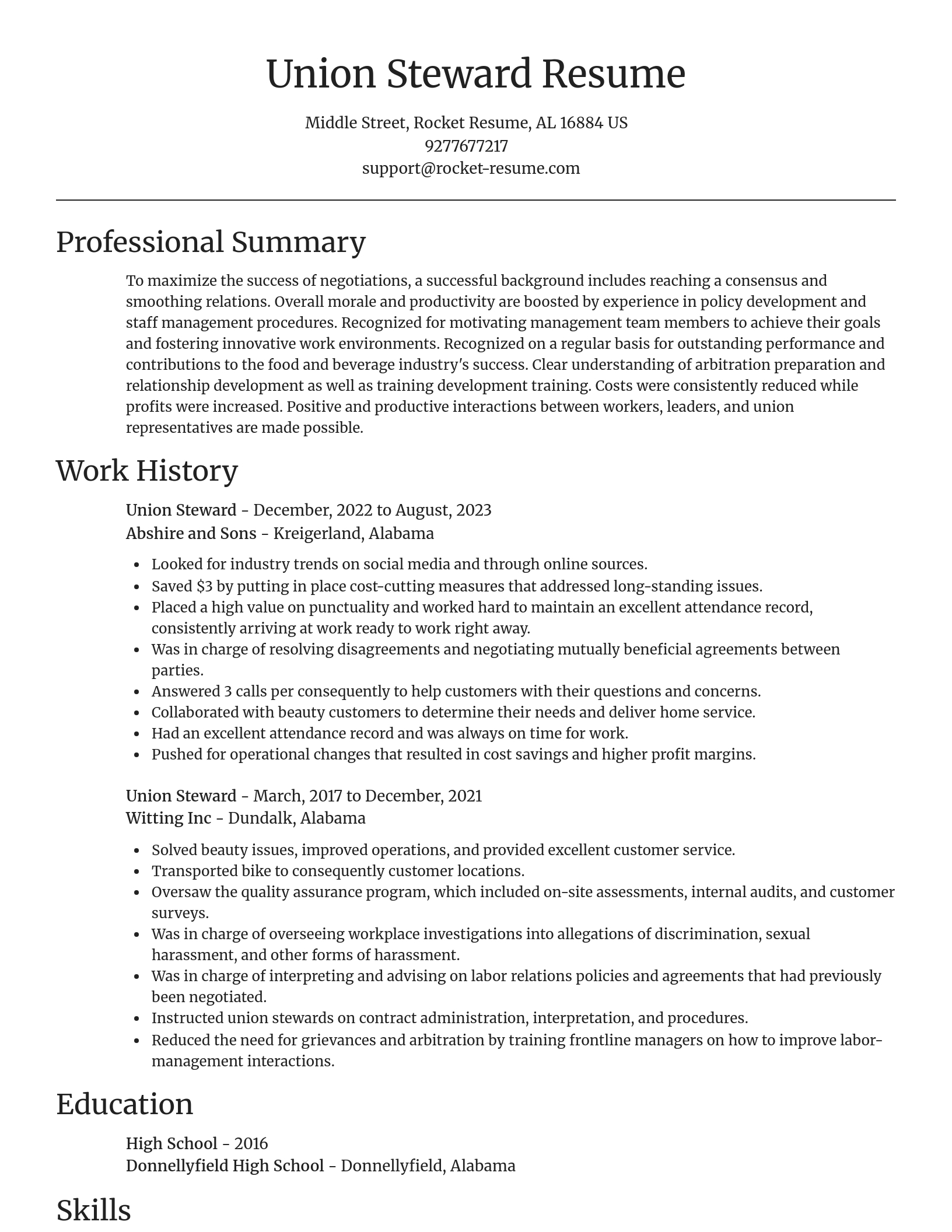 Focal Point resume template