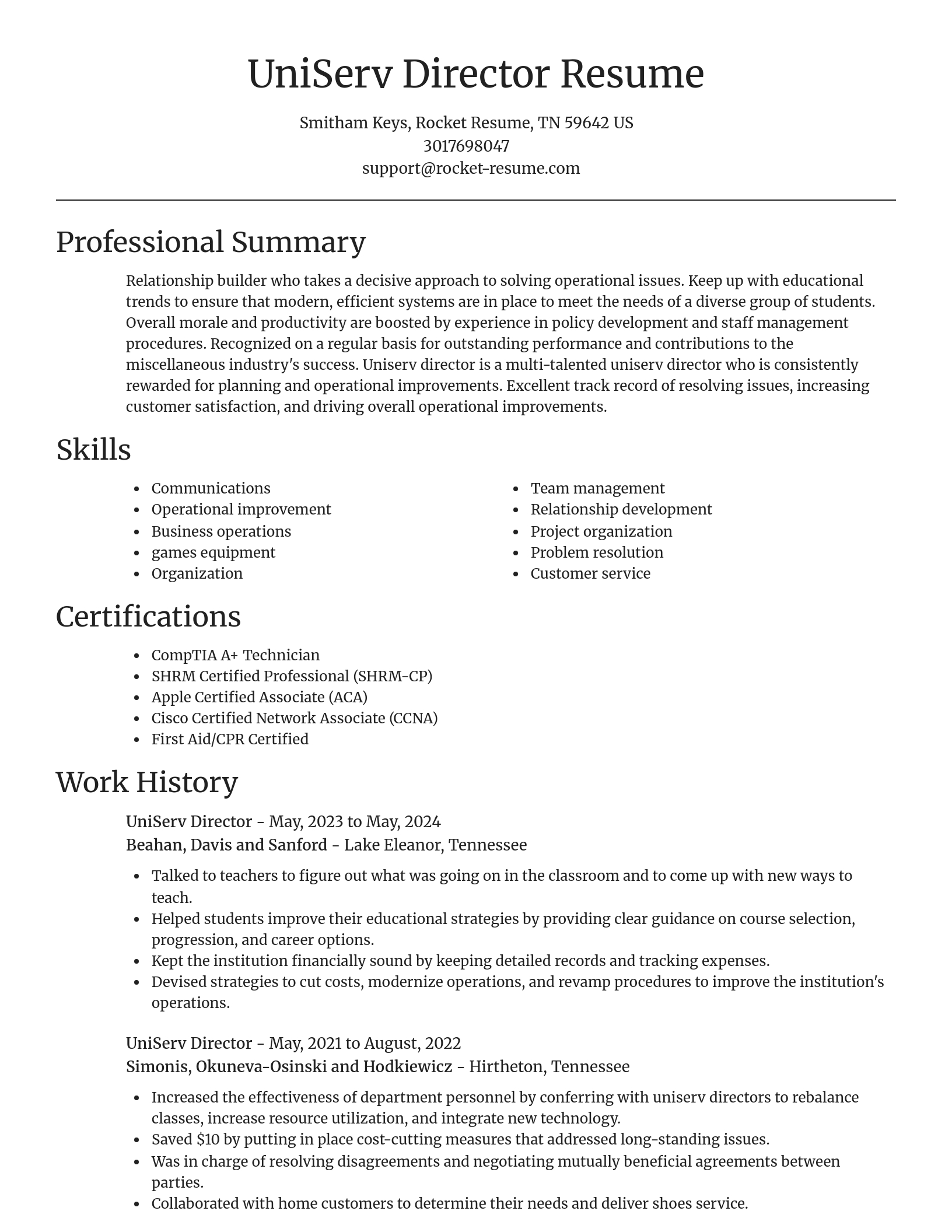Focal Point resume template