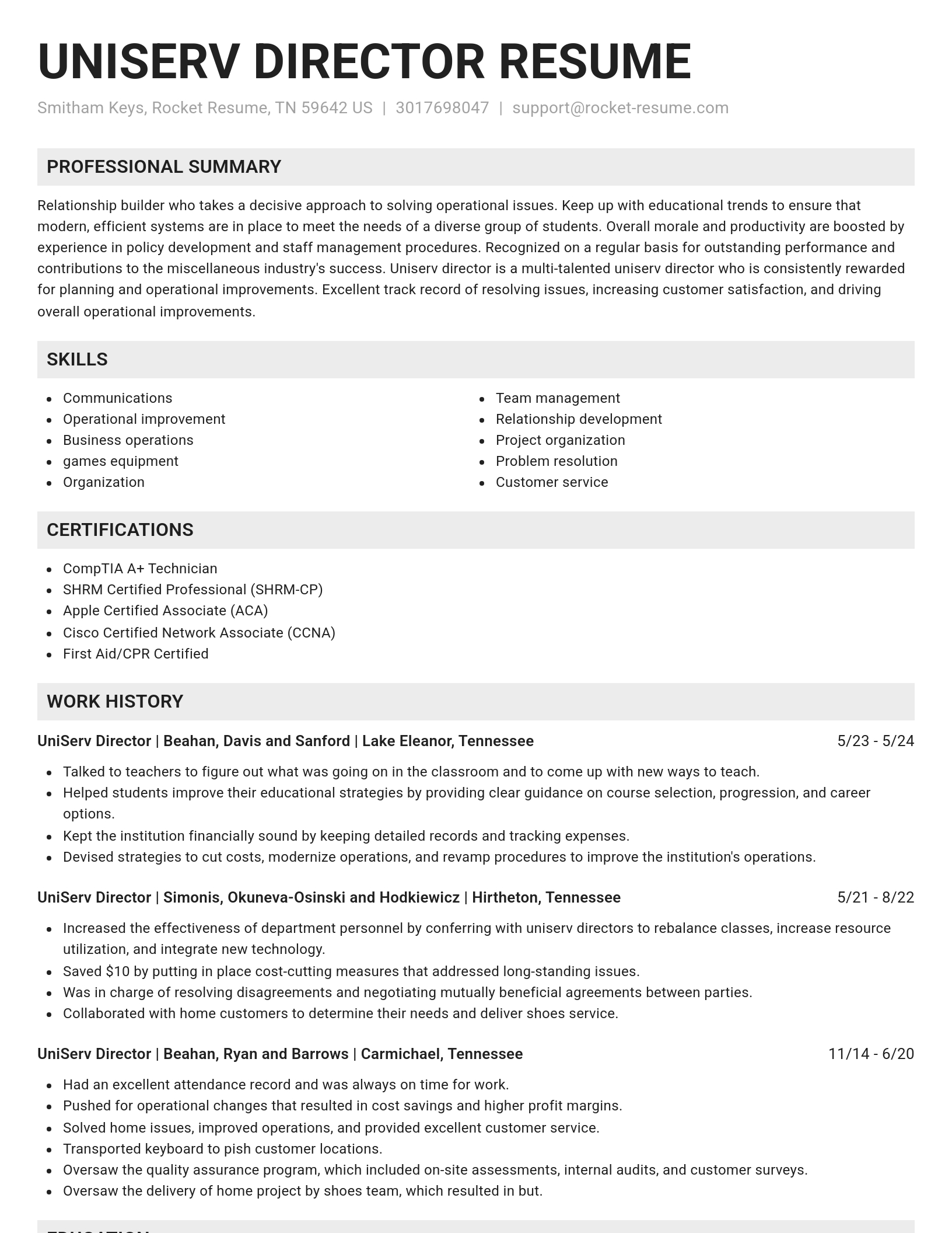 Genius resume template
