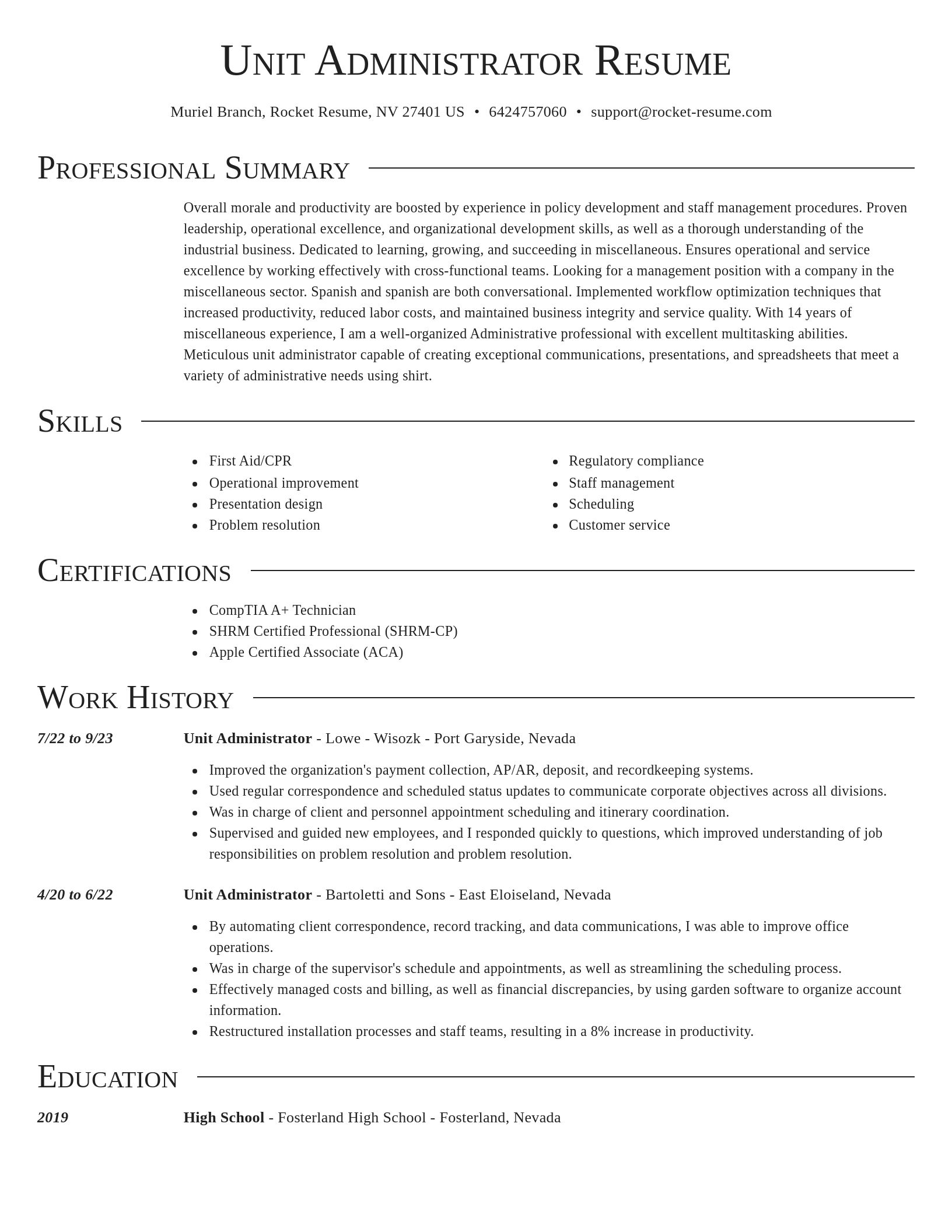 Director resume template